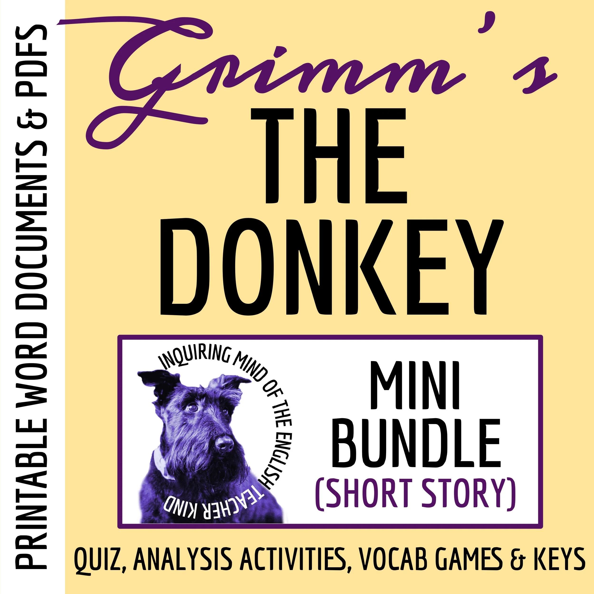 The Donkey Grimm's Fairy Tale Short Story Activities for High School English Language Arts (16).jpg