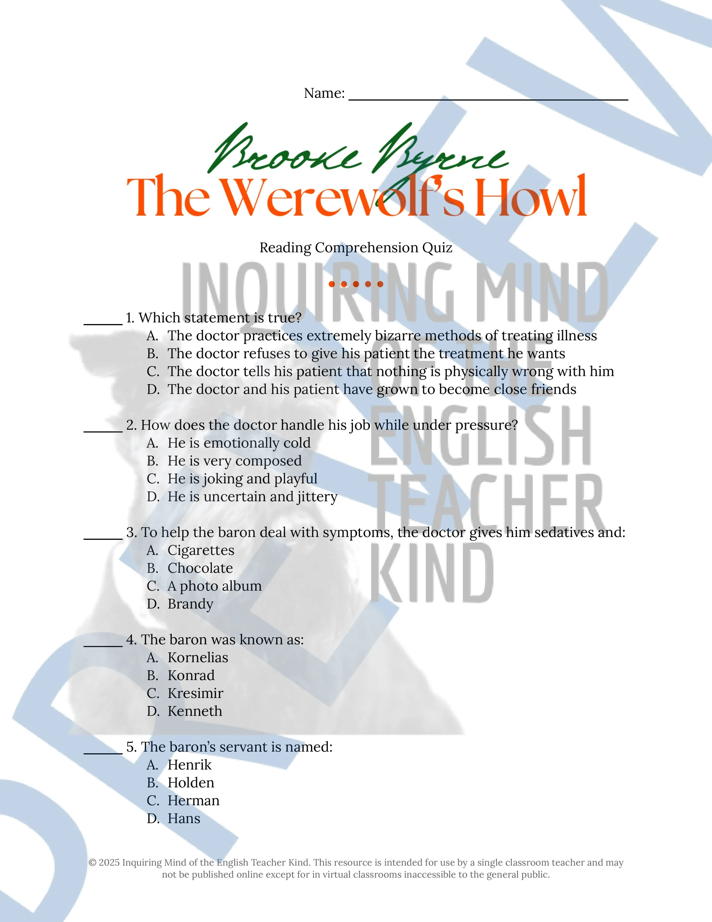 13 Halloween Horror Short Stories, Quizzes, and Answer Keys for High School ELA from Inquiring Mind of the English Teacher Kind (Vol. 2)