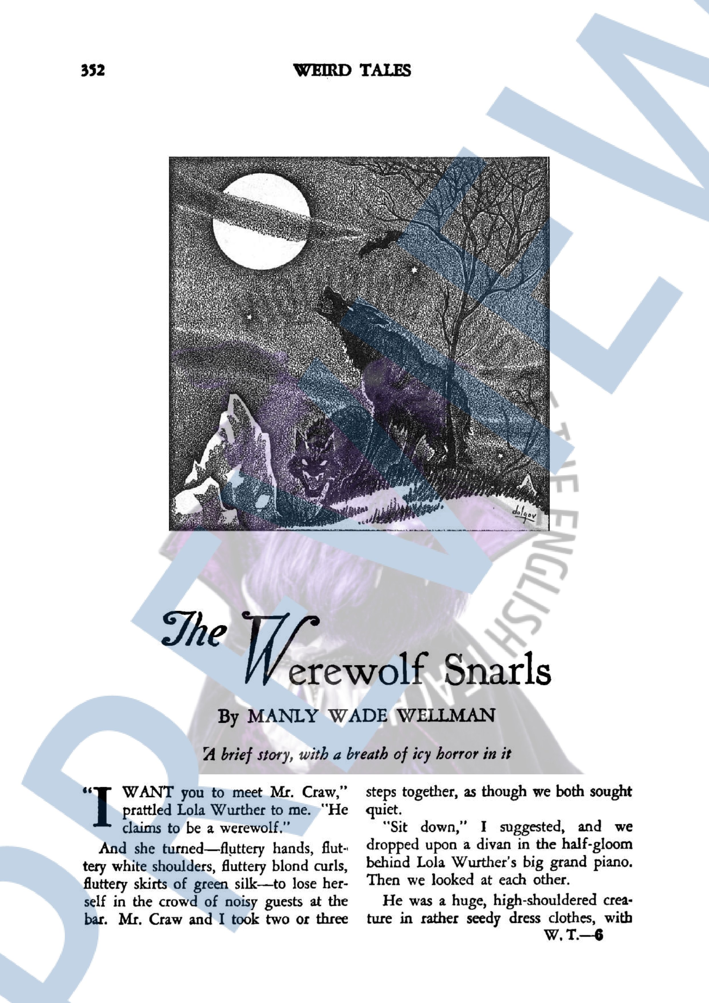 The Werewolf Snarls by Manly Wade Wellman - Halloween Horror Short Story for High School (1).jpg