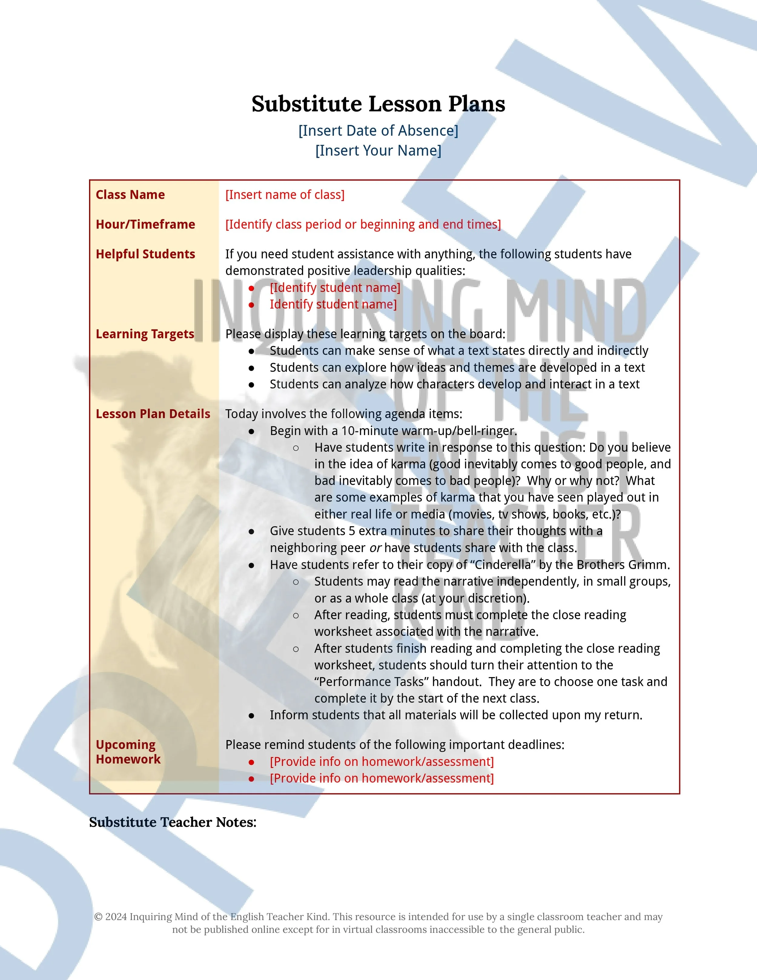 Cinderella Grimm's Fairy Tale Close Reading Analysis Worksheet from Inquiring Mind of the English Teacher Kind (7).jpg