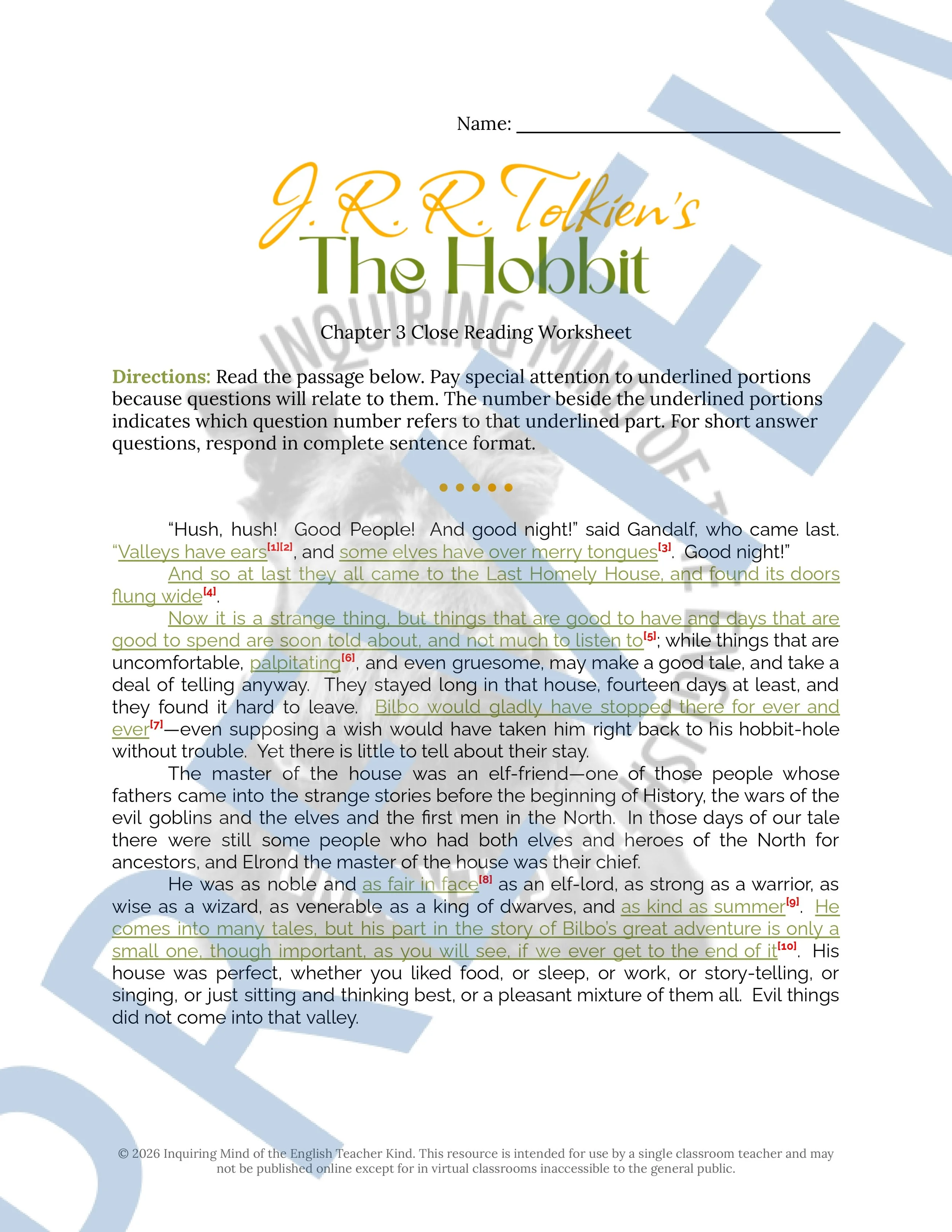 The Hobbit Chapter 3 Close Reading Analysis Worksheet (1).jpg