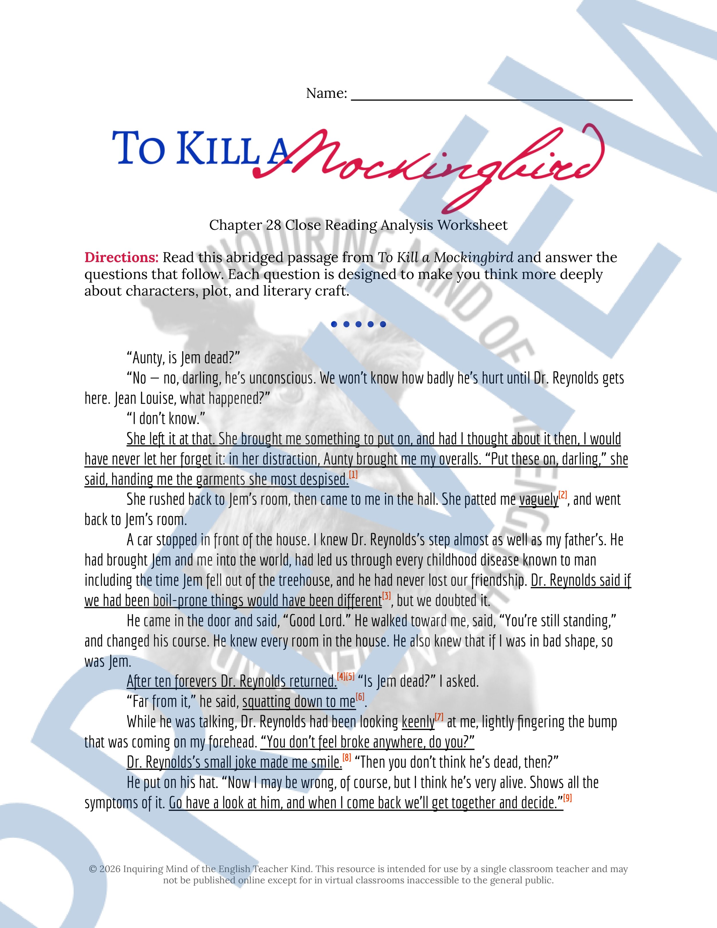 To Kill a Mockingbird Chapter 28 Close Reading Analysis Worksheet (1).jpg