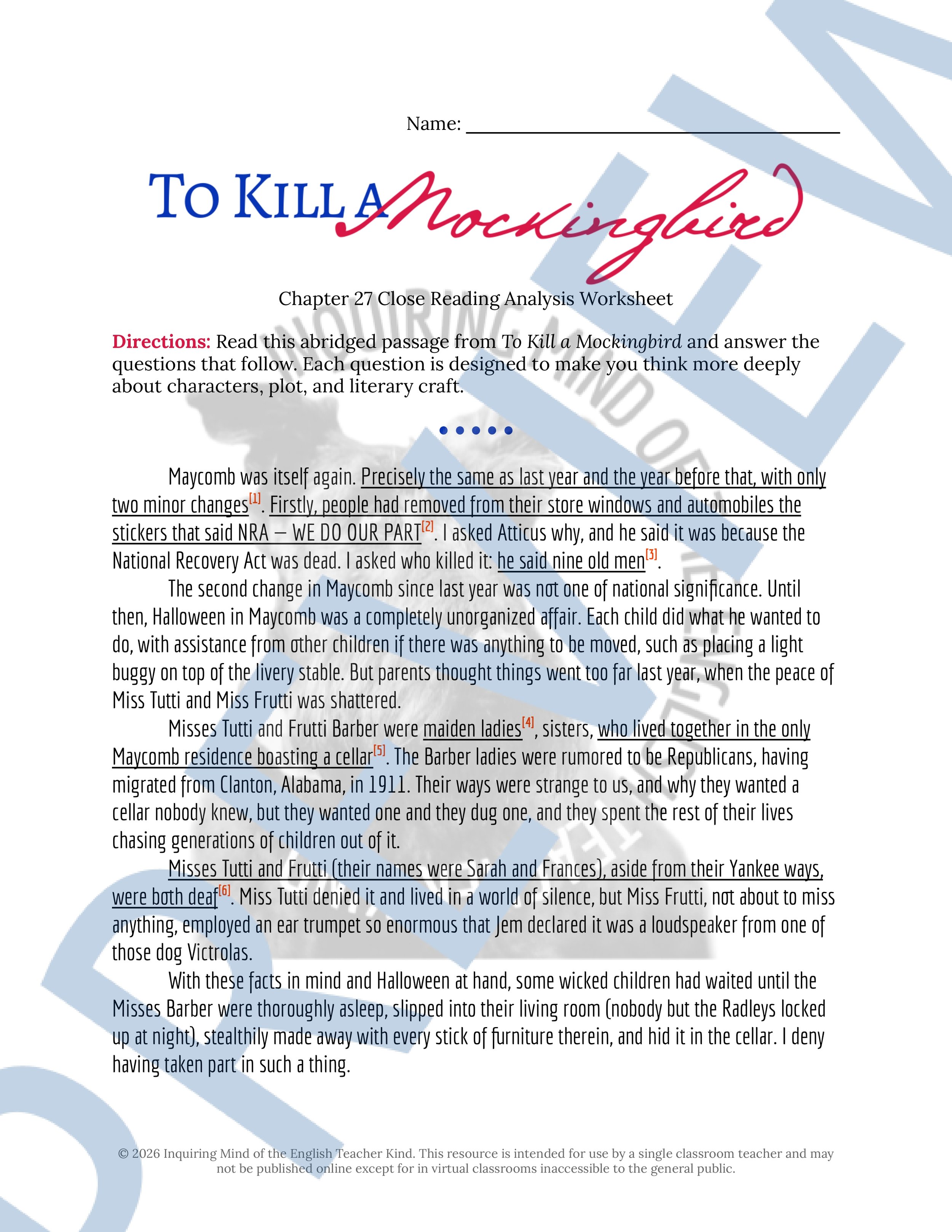 To Kill a Mockingbird Chapter 27 Close Reading Analysis Worksheet (1).jpg