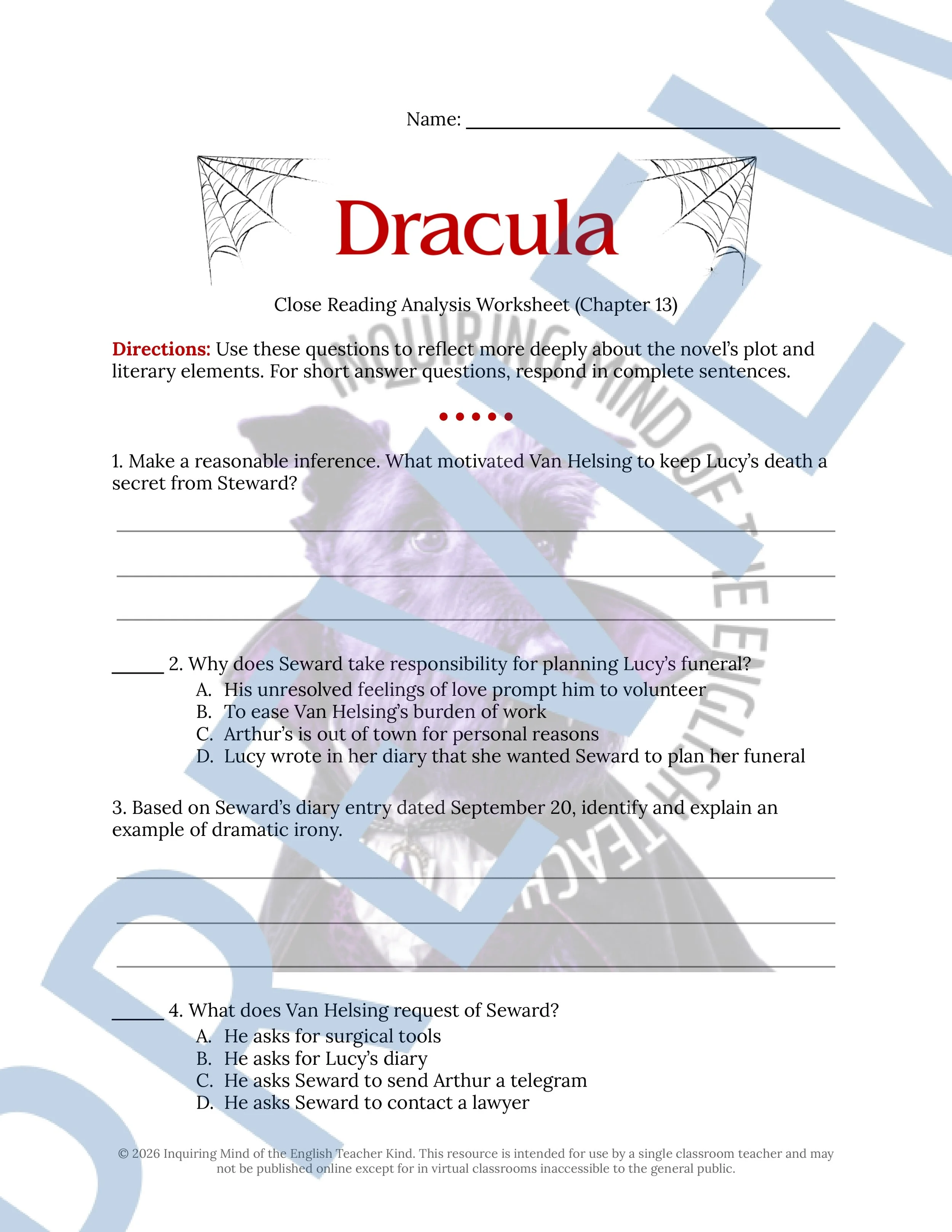 Dracula Chapter 13 Close Reading Analysis Worksheet and Answer Key for High School English Language Arts (1).jpg