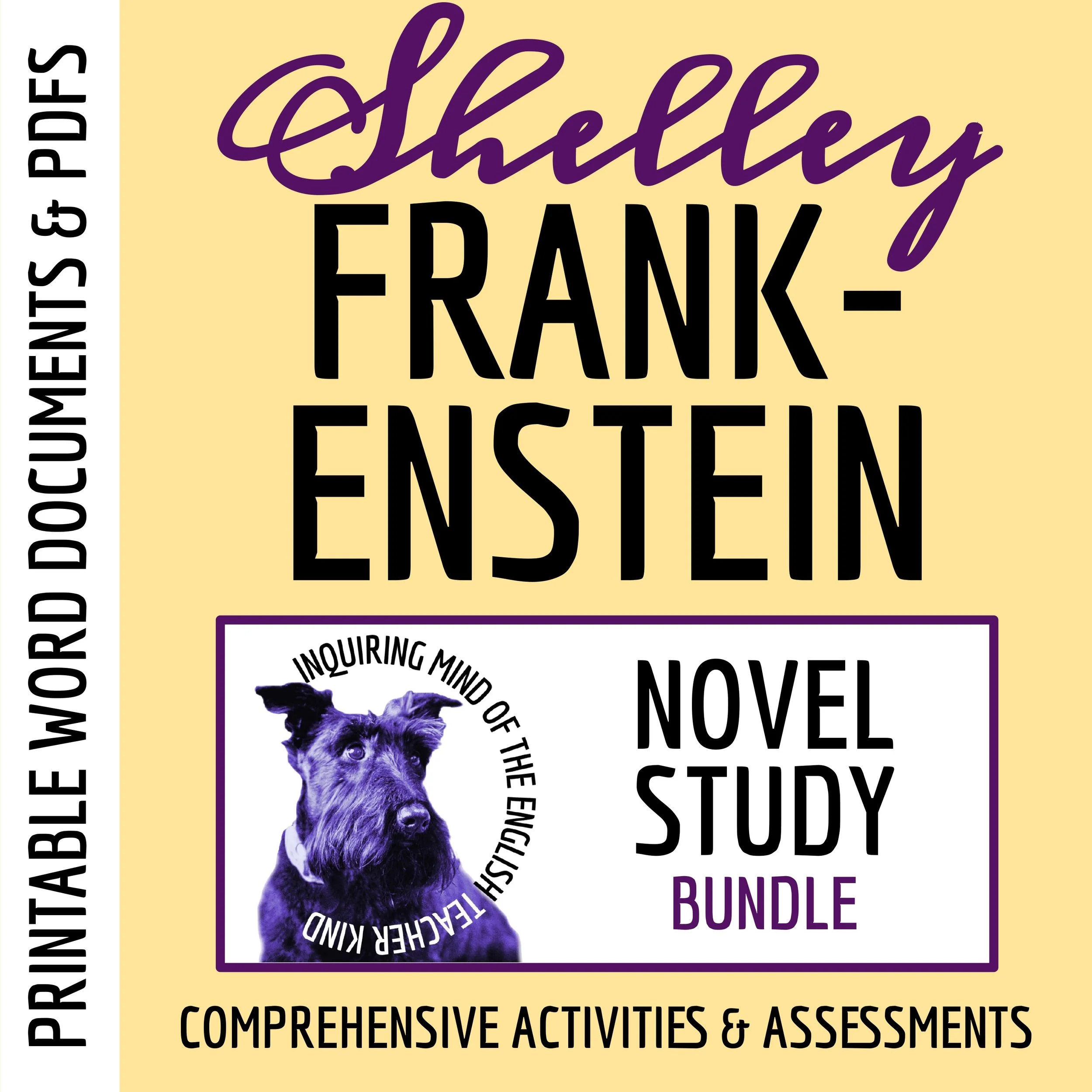 Frankenstein Quizzes, Close Reading Worksheets, Vocabulary Games, Test, and Answer Keys