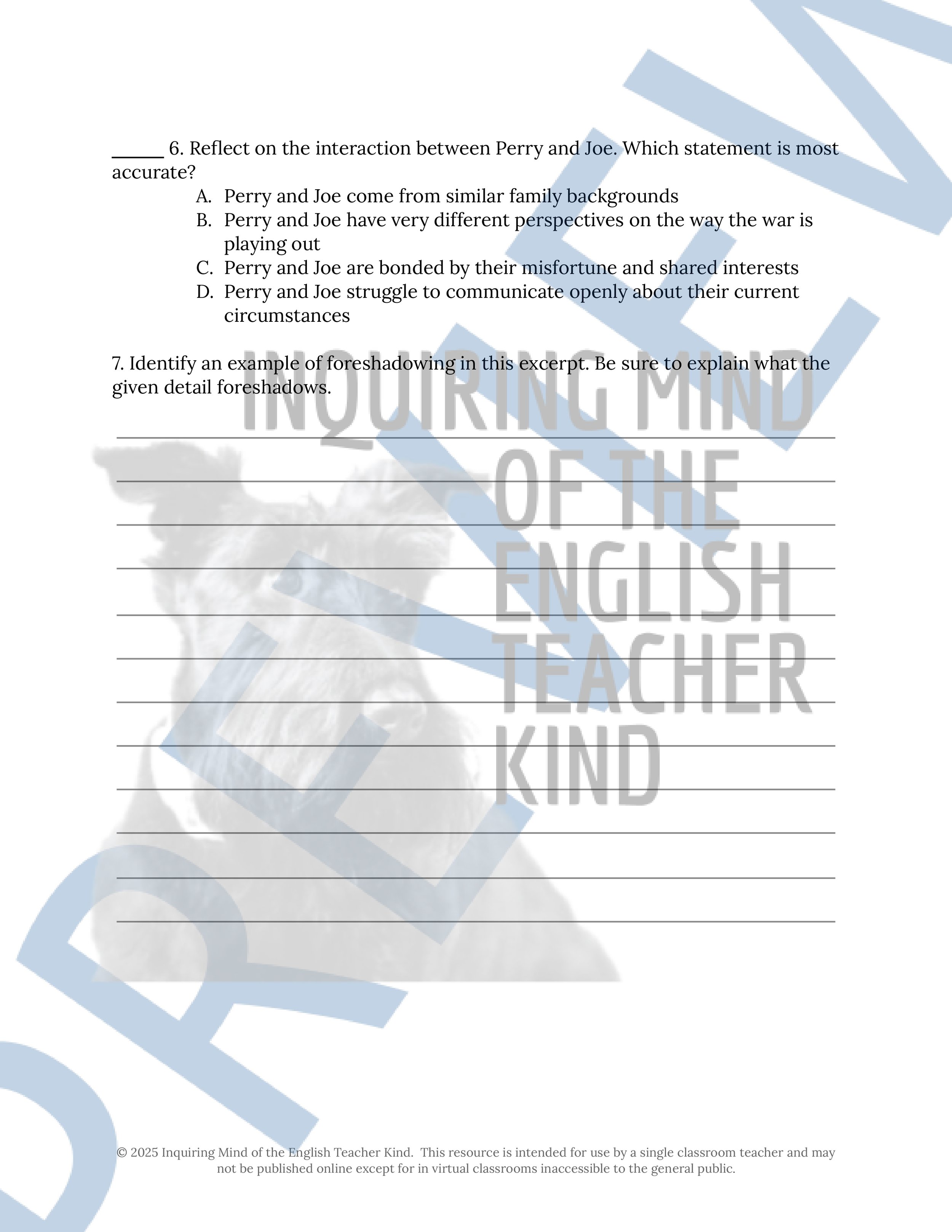Fallen Angels Quizzes, Worksheets, Research Project, Test, and Answer Keys Mega Bundle from Inquiring Mind of the English Teacher Kind