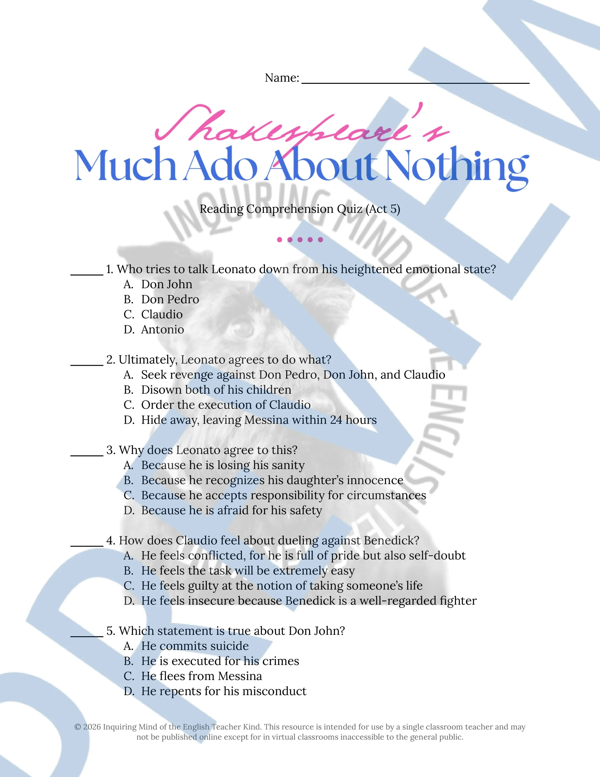 Much Ado About Nothing Act 5 Quiz and Answer Key (1).jpg