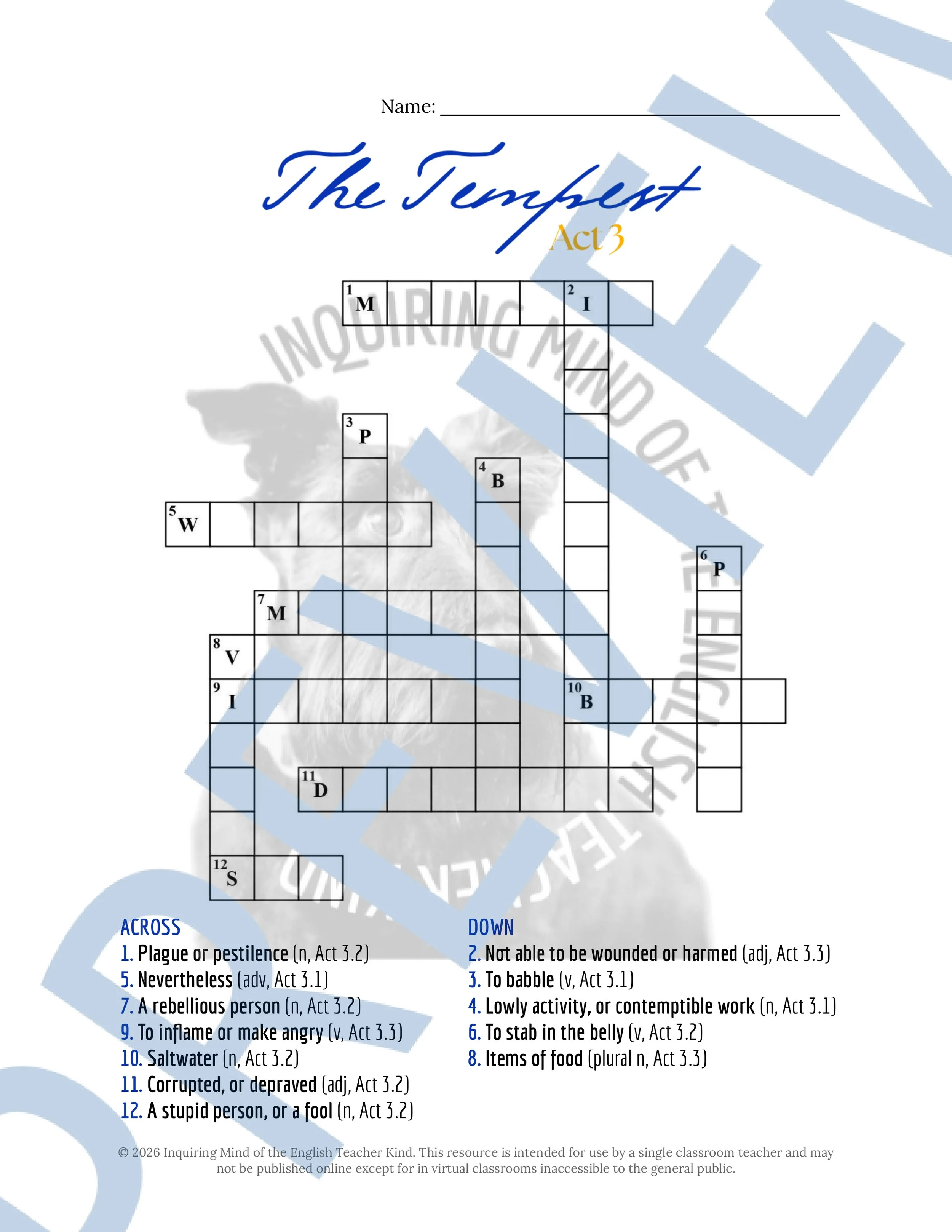 Shakespeare's The Tempest Act 3 Vocabulary Activities (3).jpg