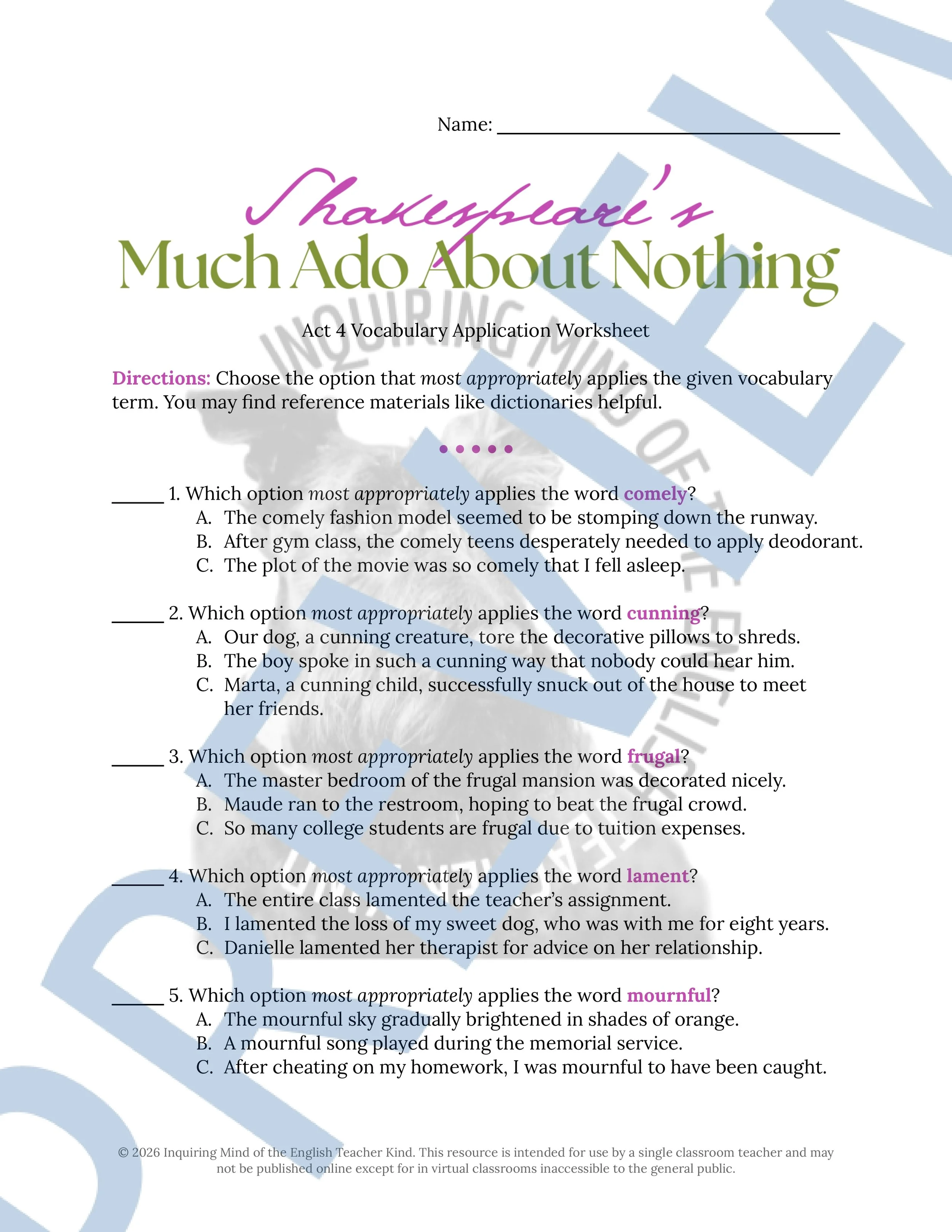 Much Ado About Nothing Act 4 Vocabulary Activities (1).jpg