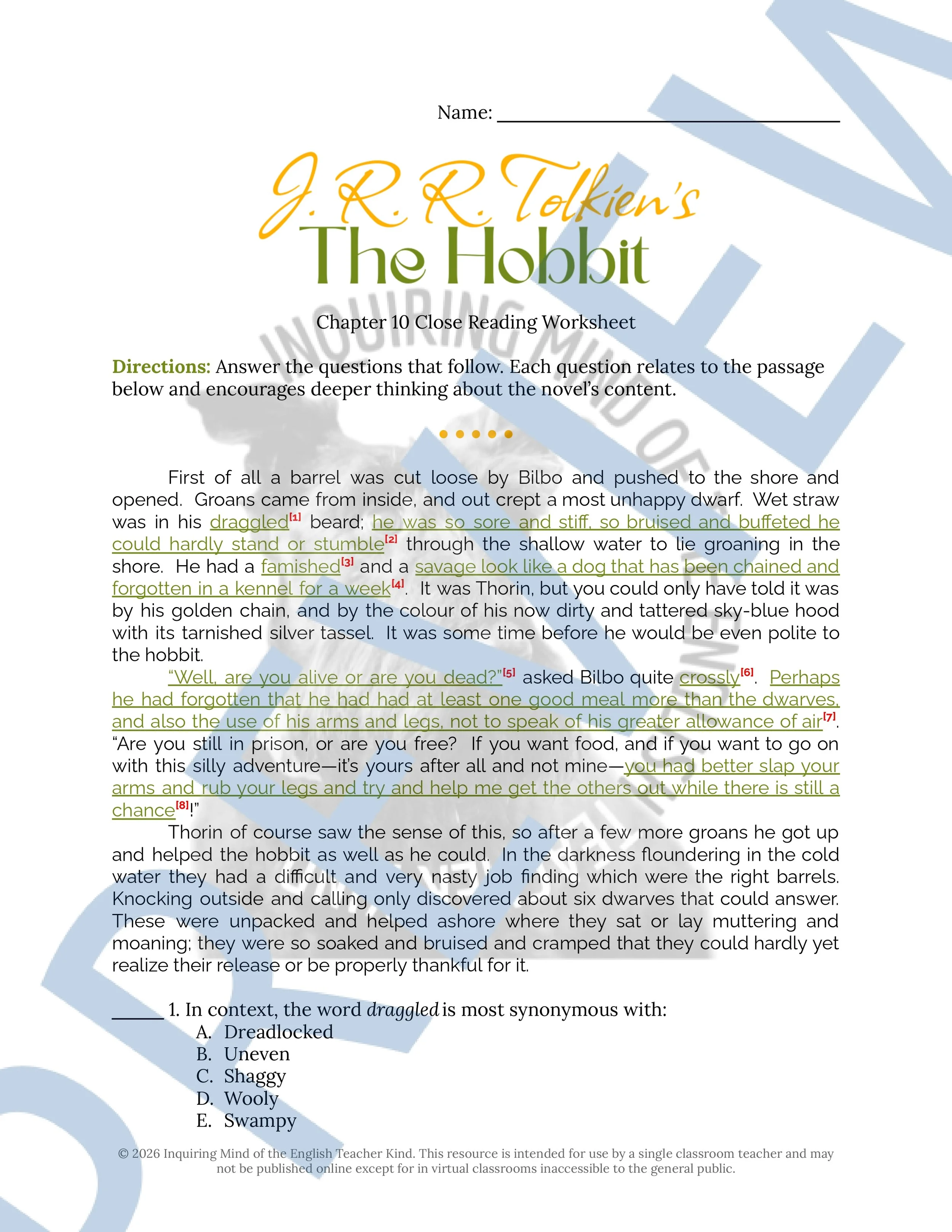 The Hobbit Chapter 10 Close Reading Analysis Worksheet (1).jpg