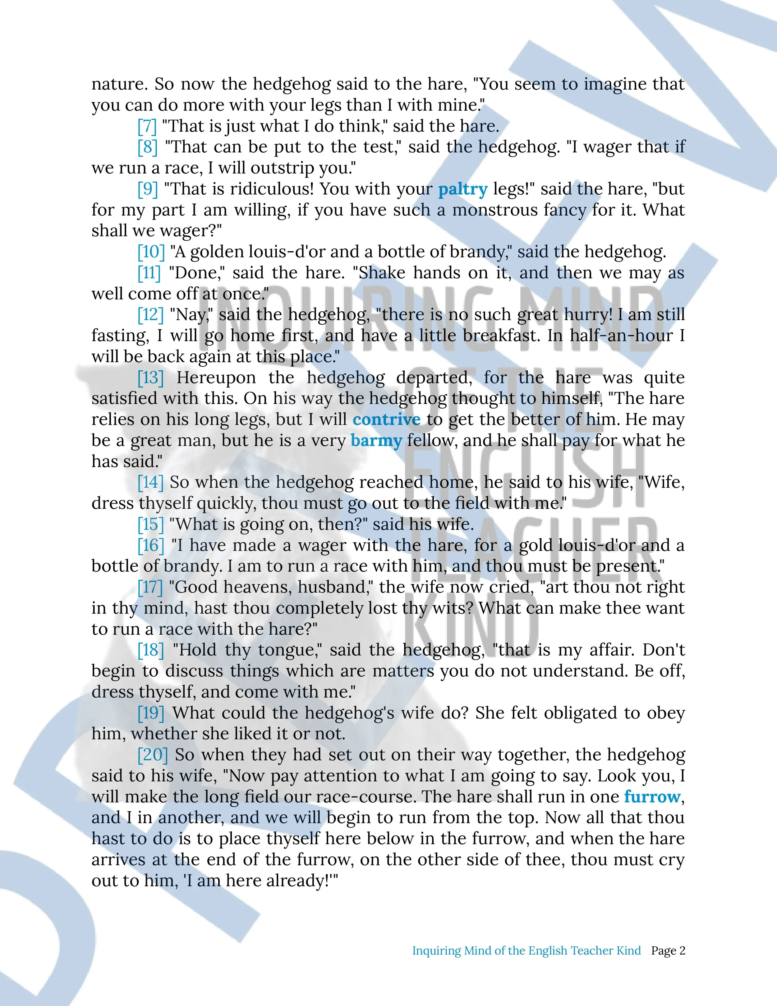 The Hare and the Hedgehog by the Brothers Grimm (2).jpg