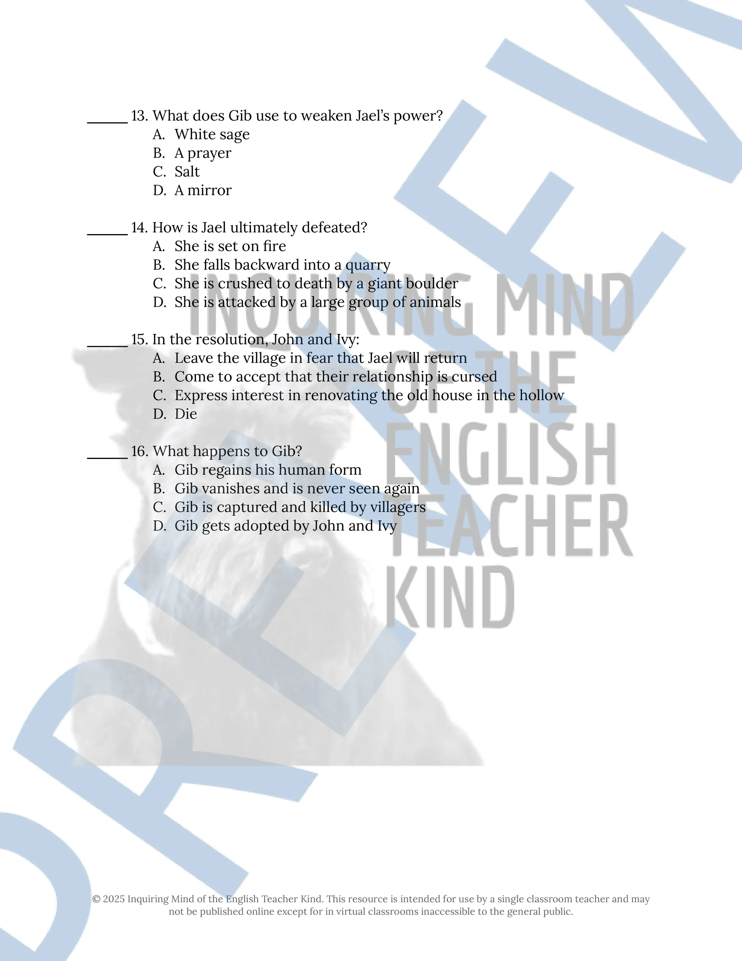 13 Halloween Short Stories for High School Reading Comprehension Quizzes and Answer Keys from Inquiring Mind of the English Teacher Kind