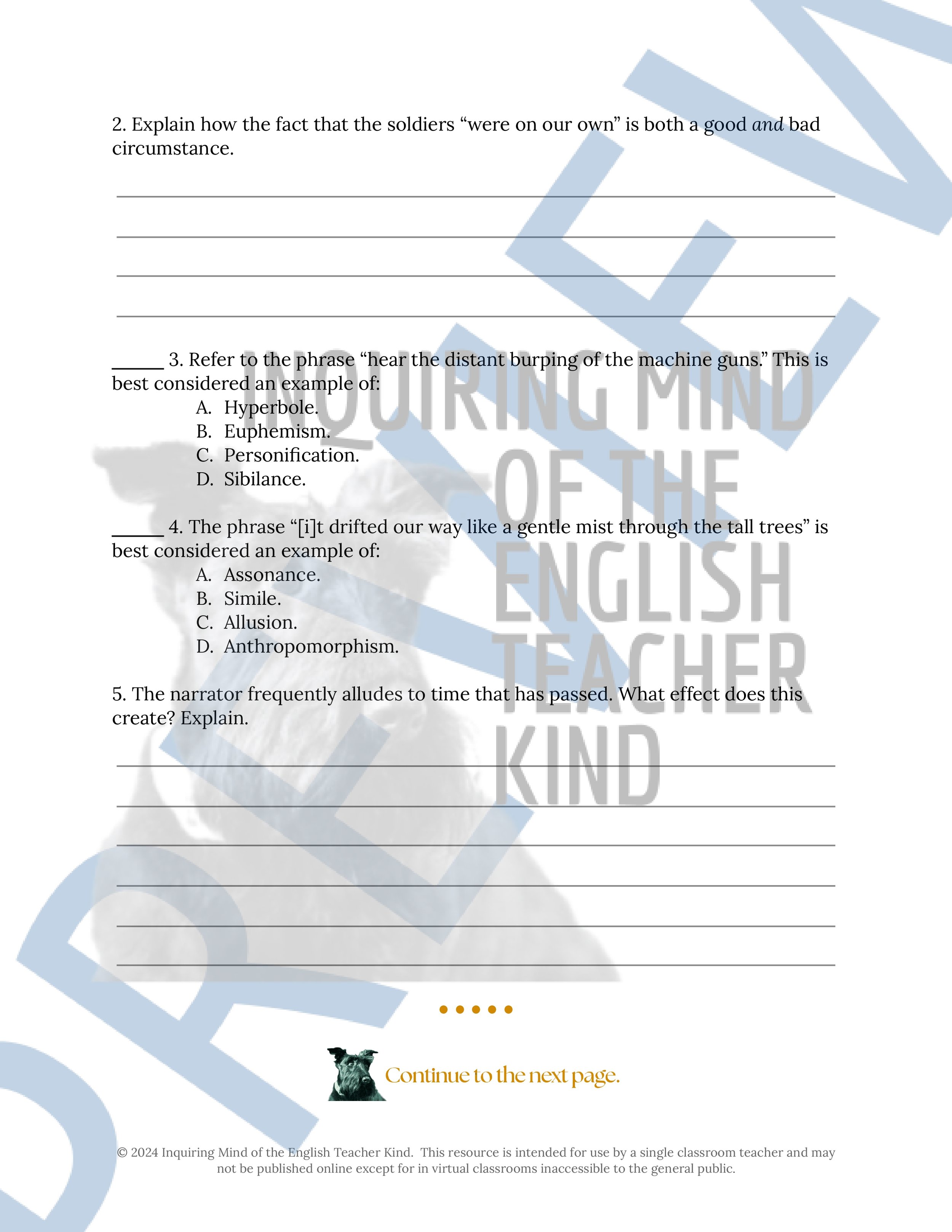 Fallen Angels Quizzes, Worksheets, Research Project, Test, and Answer Keys Mega Bundle from Inquiring Mind of the English Teacher Kind