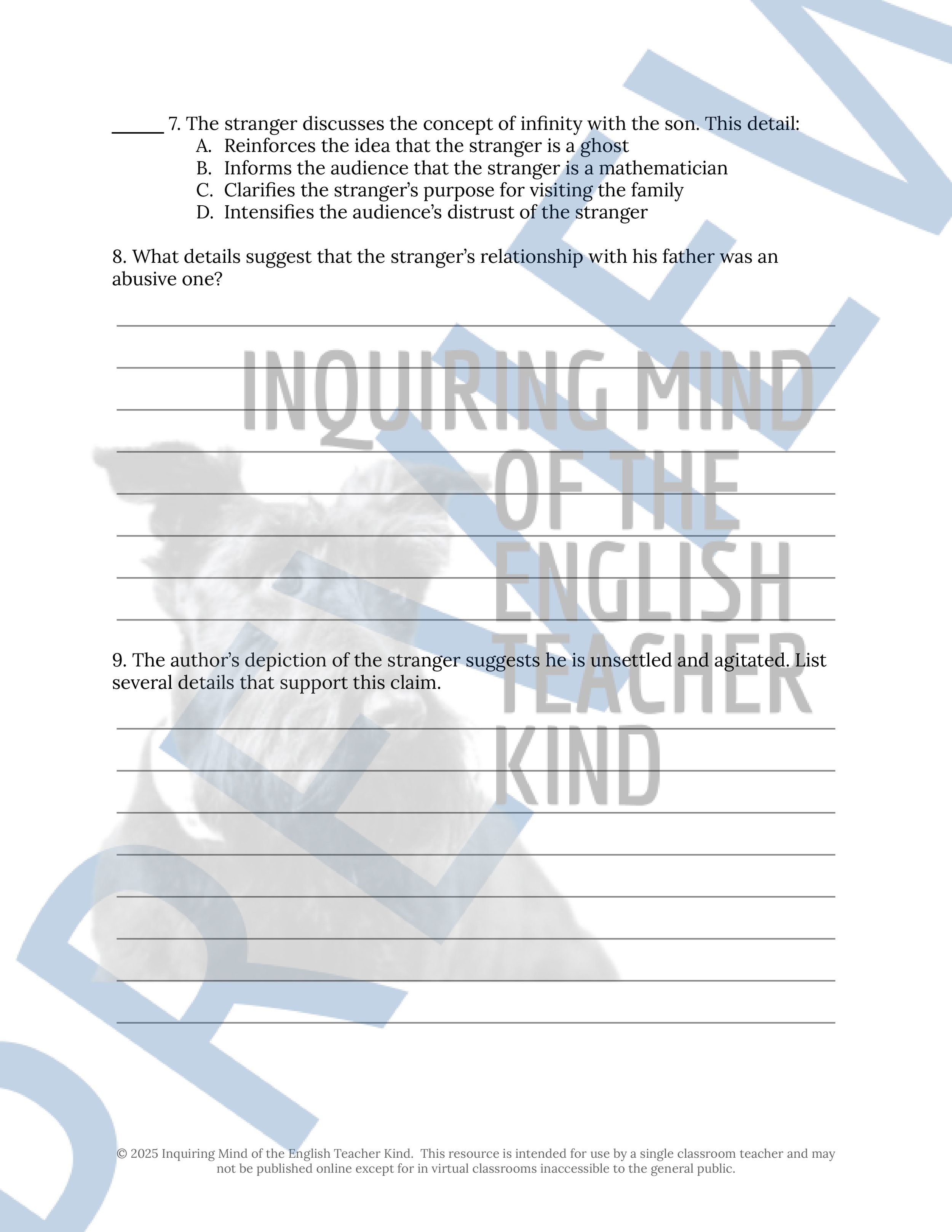 "Where Is Here?" by Joyce Carol Oates Quiz, Close Reading Analysis Worksheet, Vocabulary Activities, and Answer Keys for High School from Inquiring Mind of the English Teacher Kind