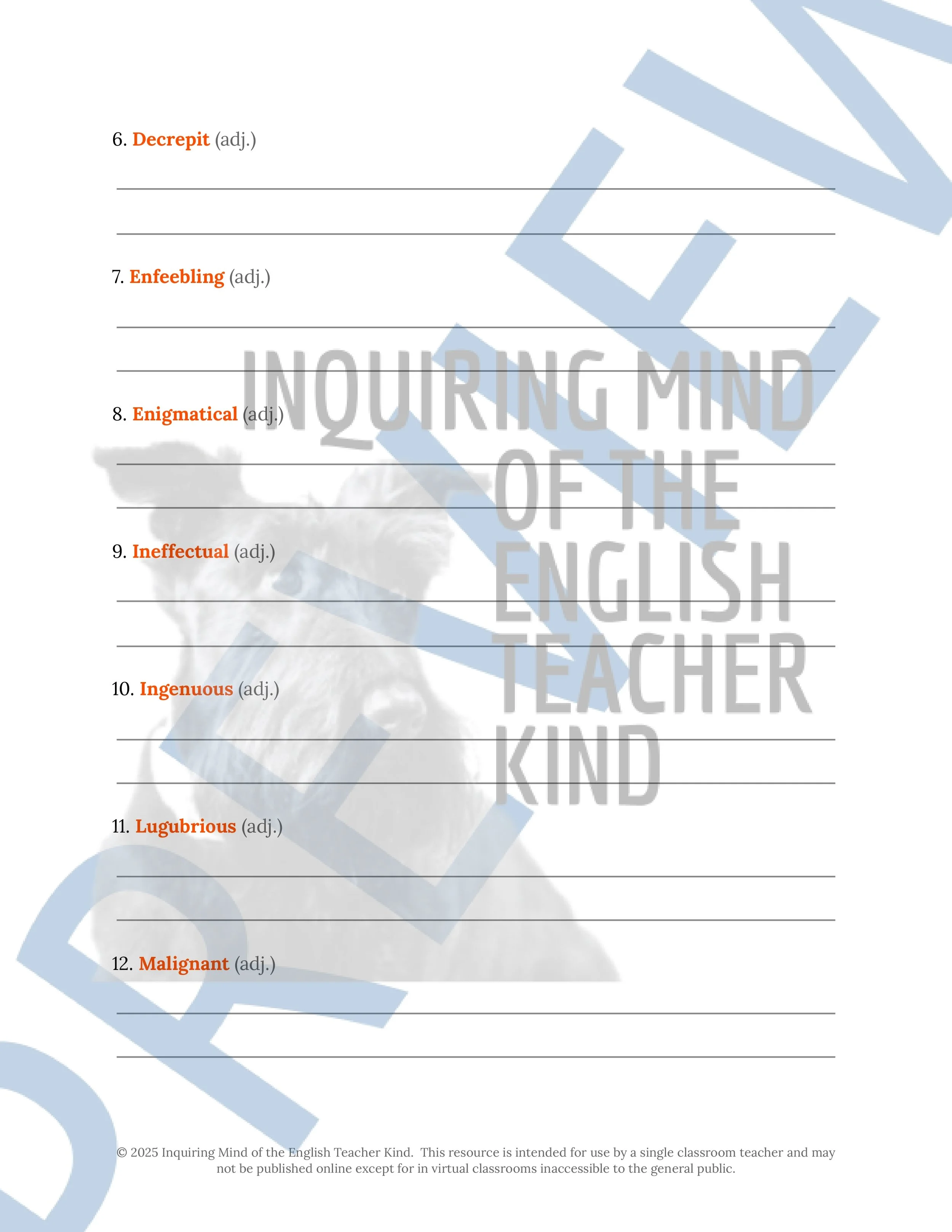 "The Empty House" by Algernon Blackwood Quiz, Analysis Worksheet, Vocabulary Games, and Halloween Ghost Story from Inquiring Mind of the English Teacher Kind