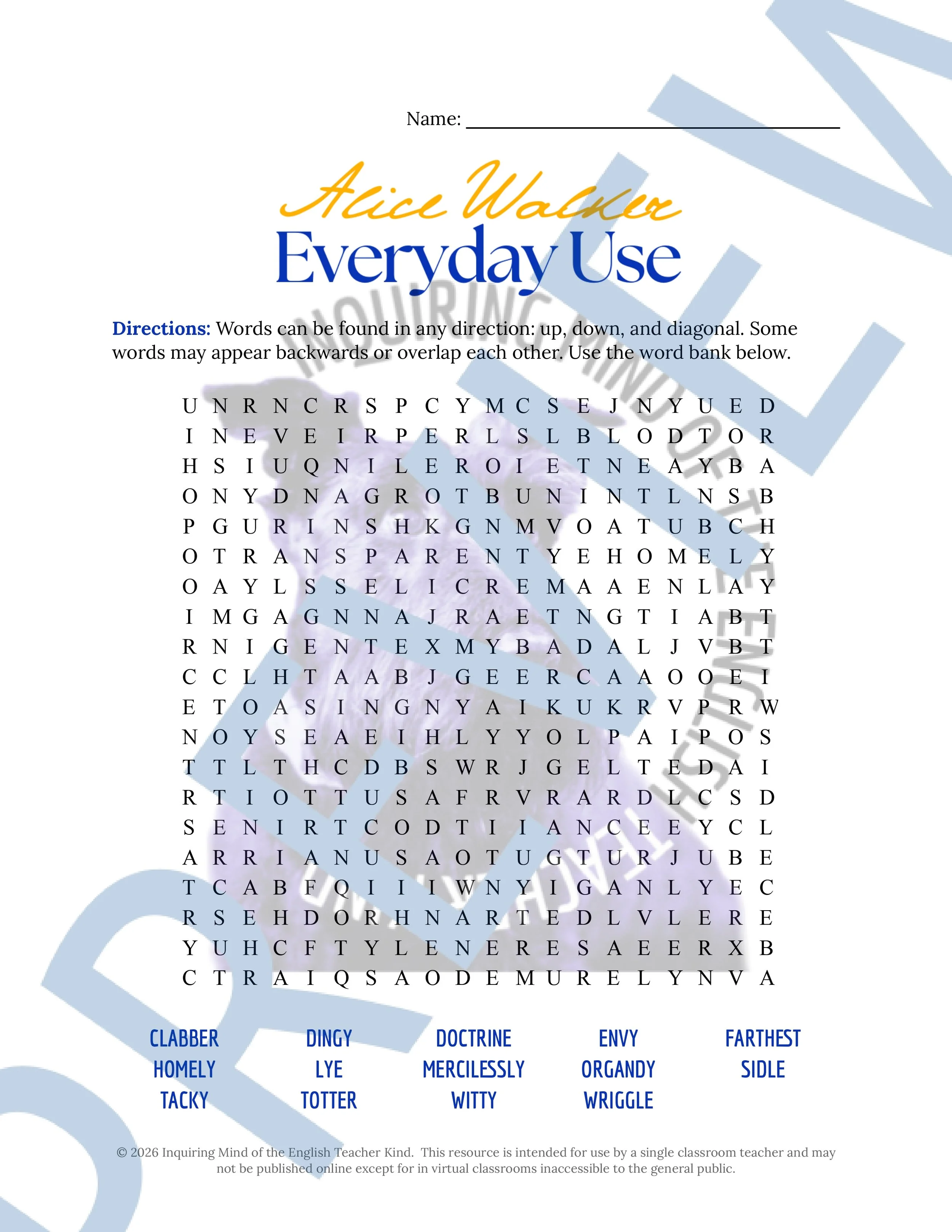 Everyday Use by Alice Walker Vocabulary Activities (4).jpg