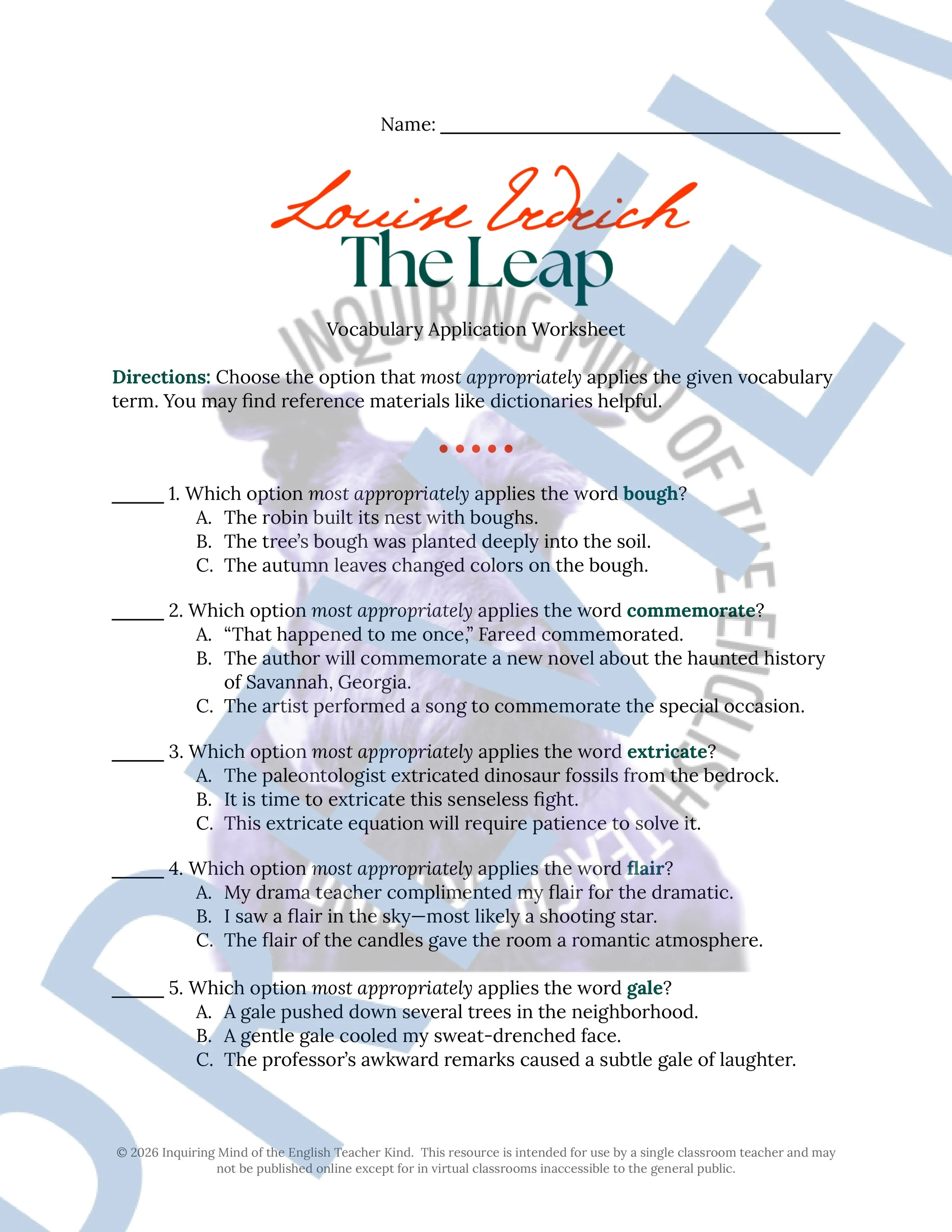 The Leap by Louise Erdrich Vocabulary Activities (1).jpg