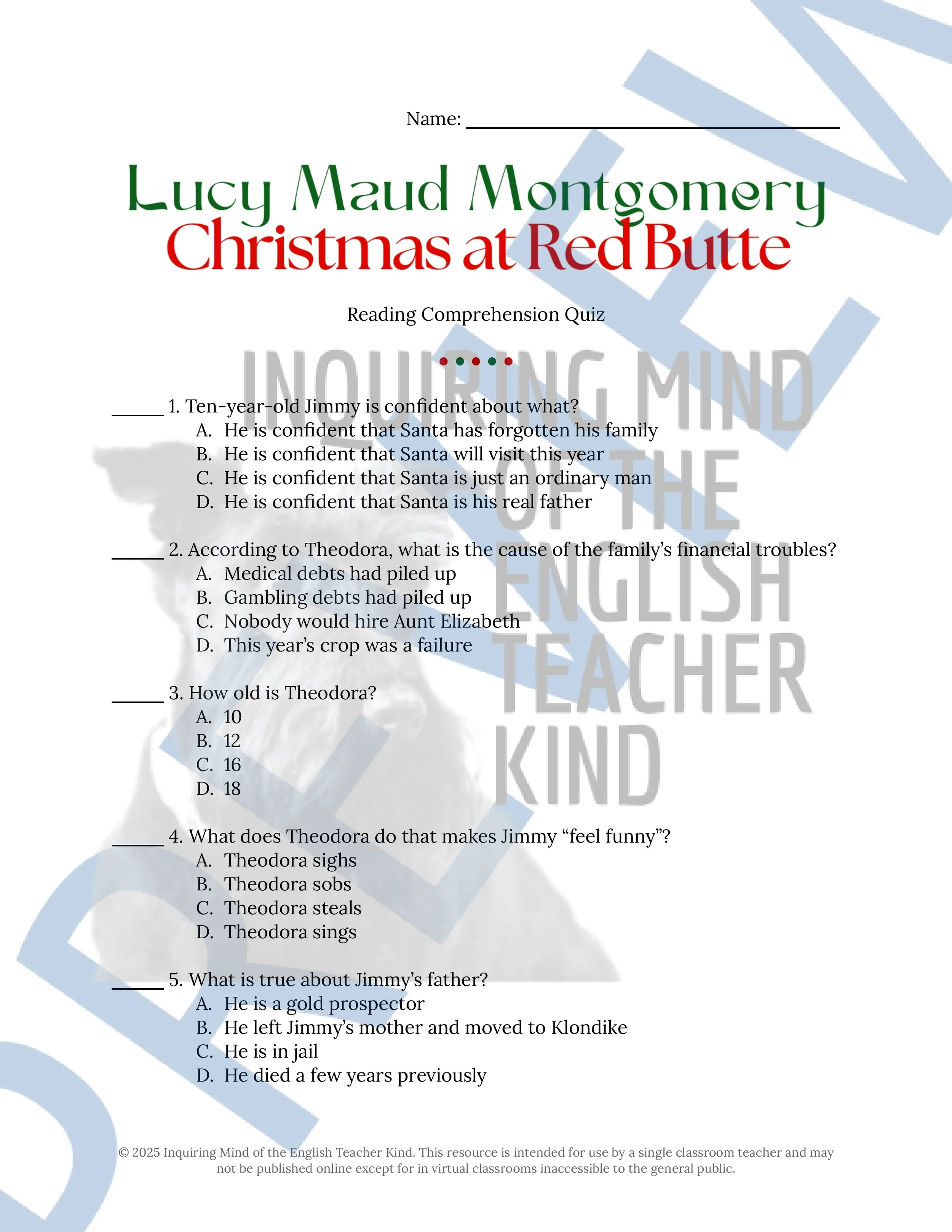 Christmas at Red Butte by Lucy Maud Montgomery Quiz and Answer Key (1).jpg