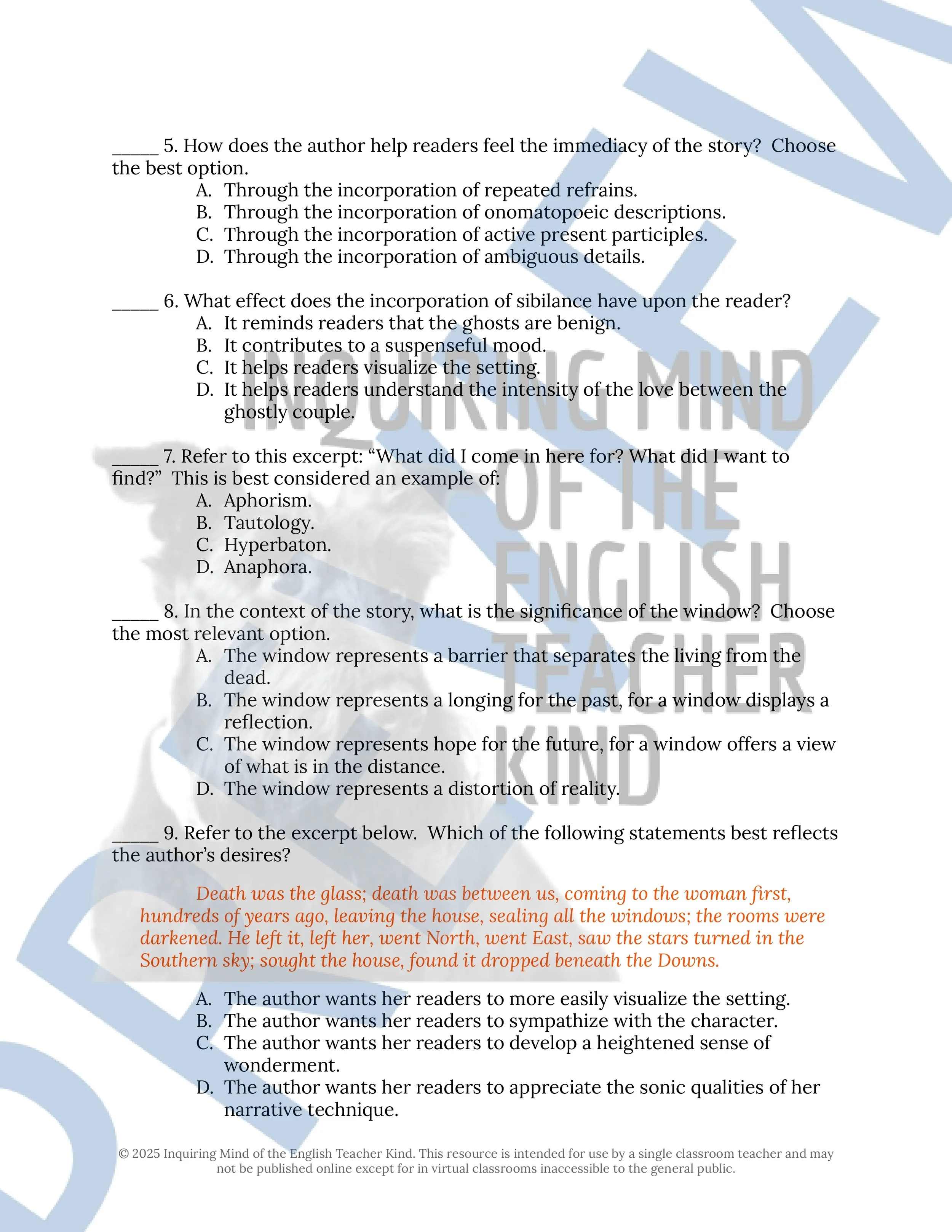 A Haunted House by Virginia Woolf Close Reading Analysis Worksheet (2).jpg