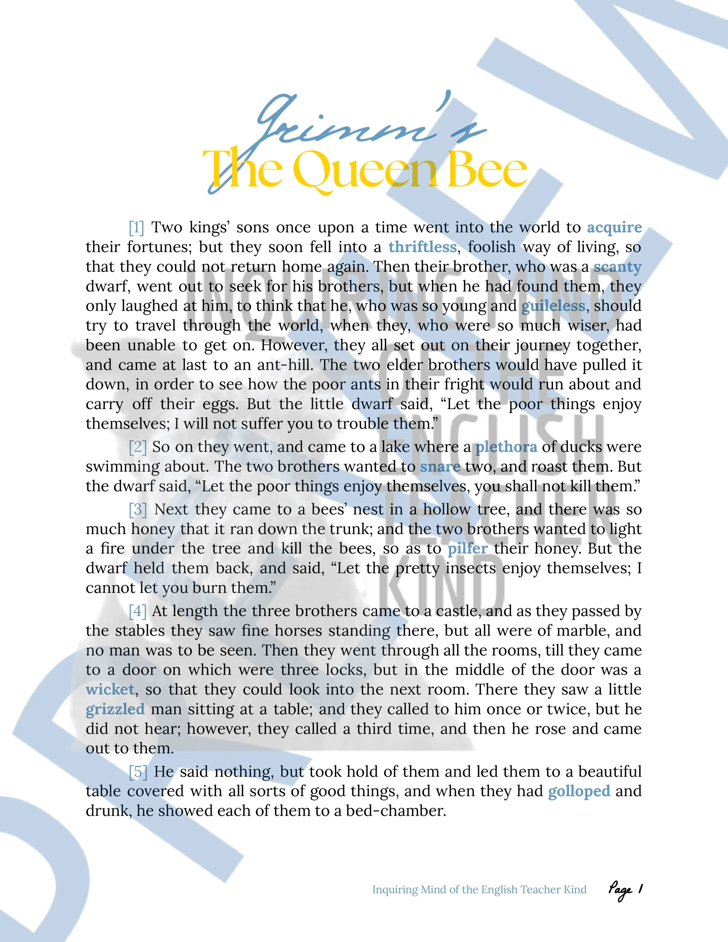 The Queen Bee by the Brothers Grimm (1).jpg