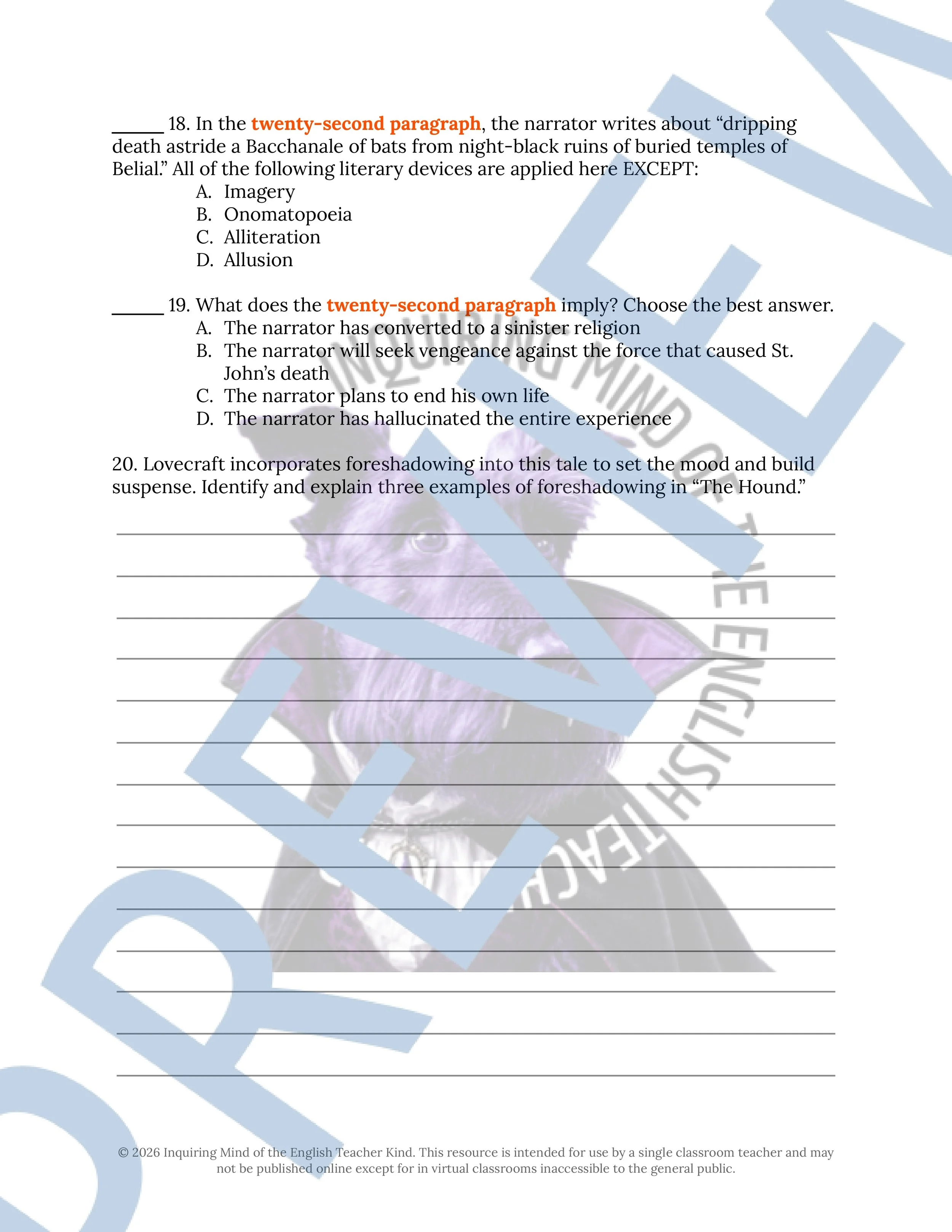 The Hound by H.P. Lovecraft Close Reading Analysis Worksheet (7).jpg
