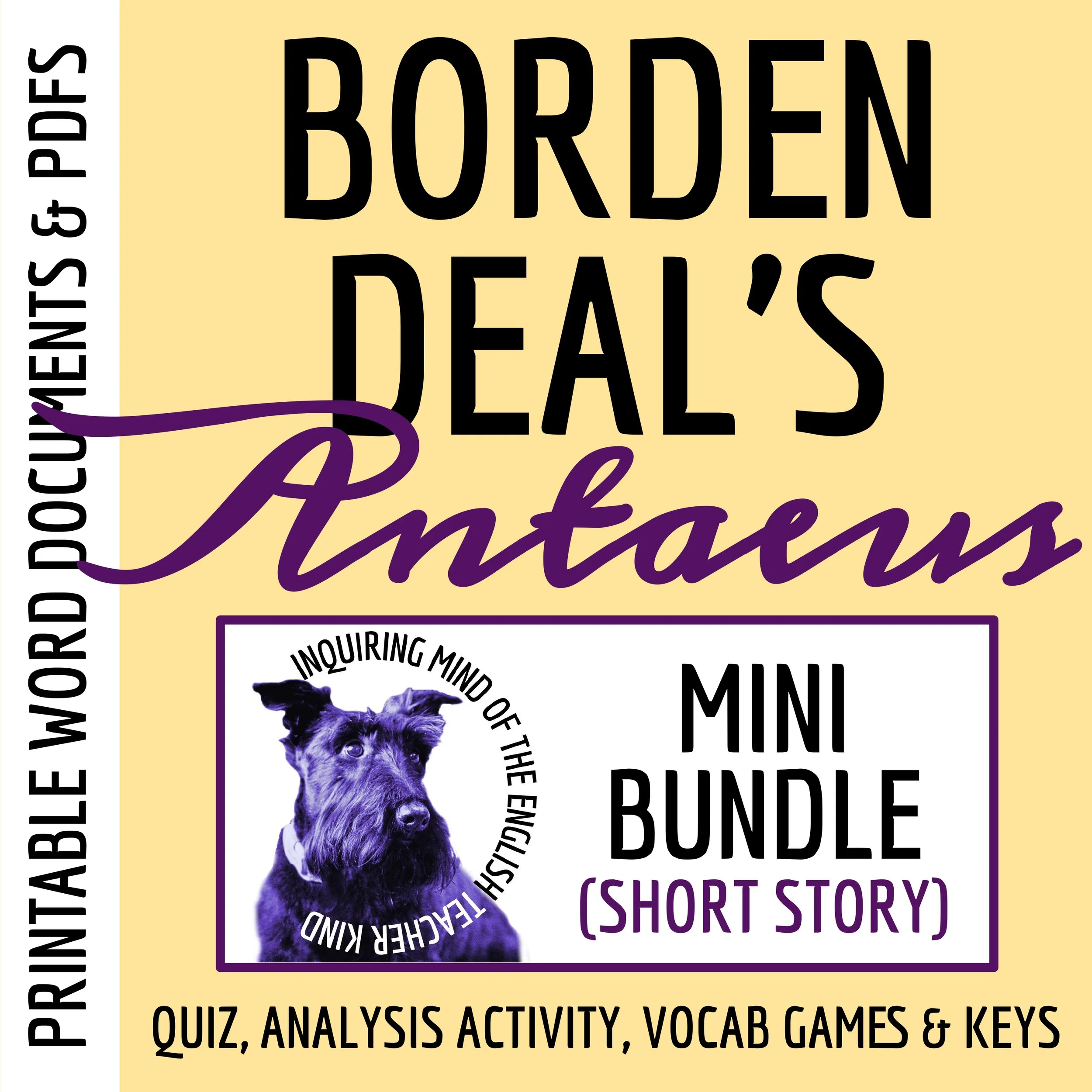 "Antaeus" by Borden Deal Quiz, Close Reading Analysis Worksheet, and Vocabulary Activities