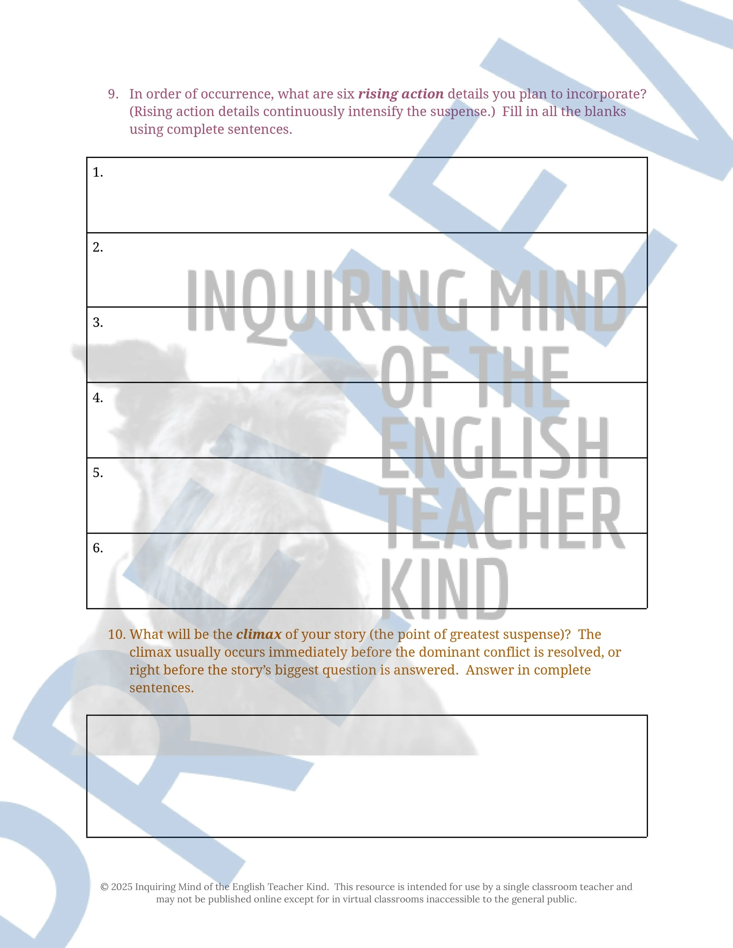High School Creative Writing Unit Plan for Realistic Fiction Short Stories by Inquiring Mind of the English Teacher Kind