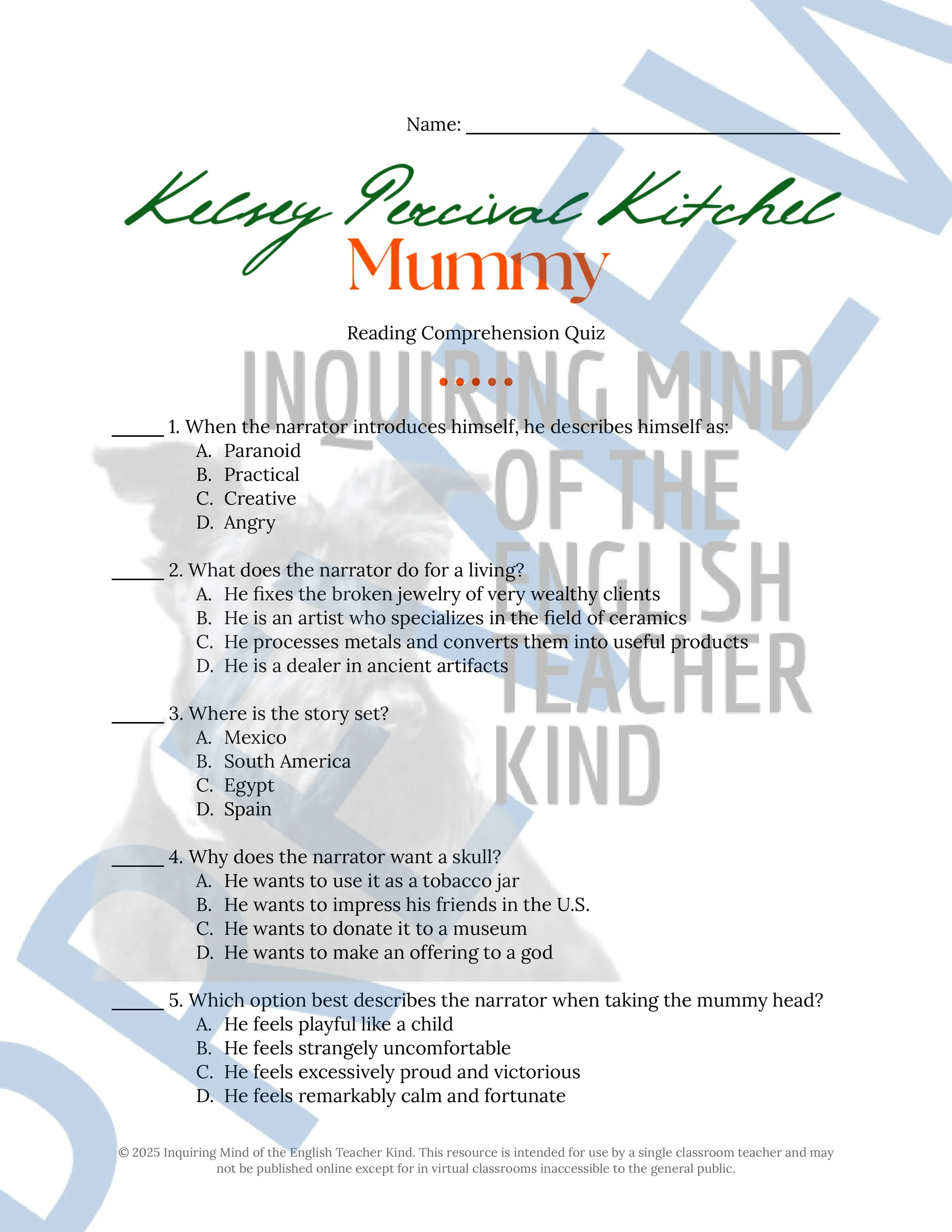 13 Halloween Horror Short Stories, Quizzes, and Answer Keys for High School ELA from Inquiring Mind of the English Teacher Kind (Vol. 2)