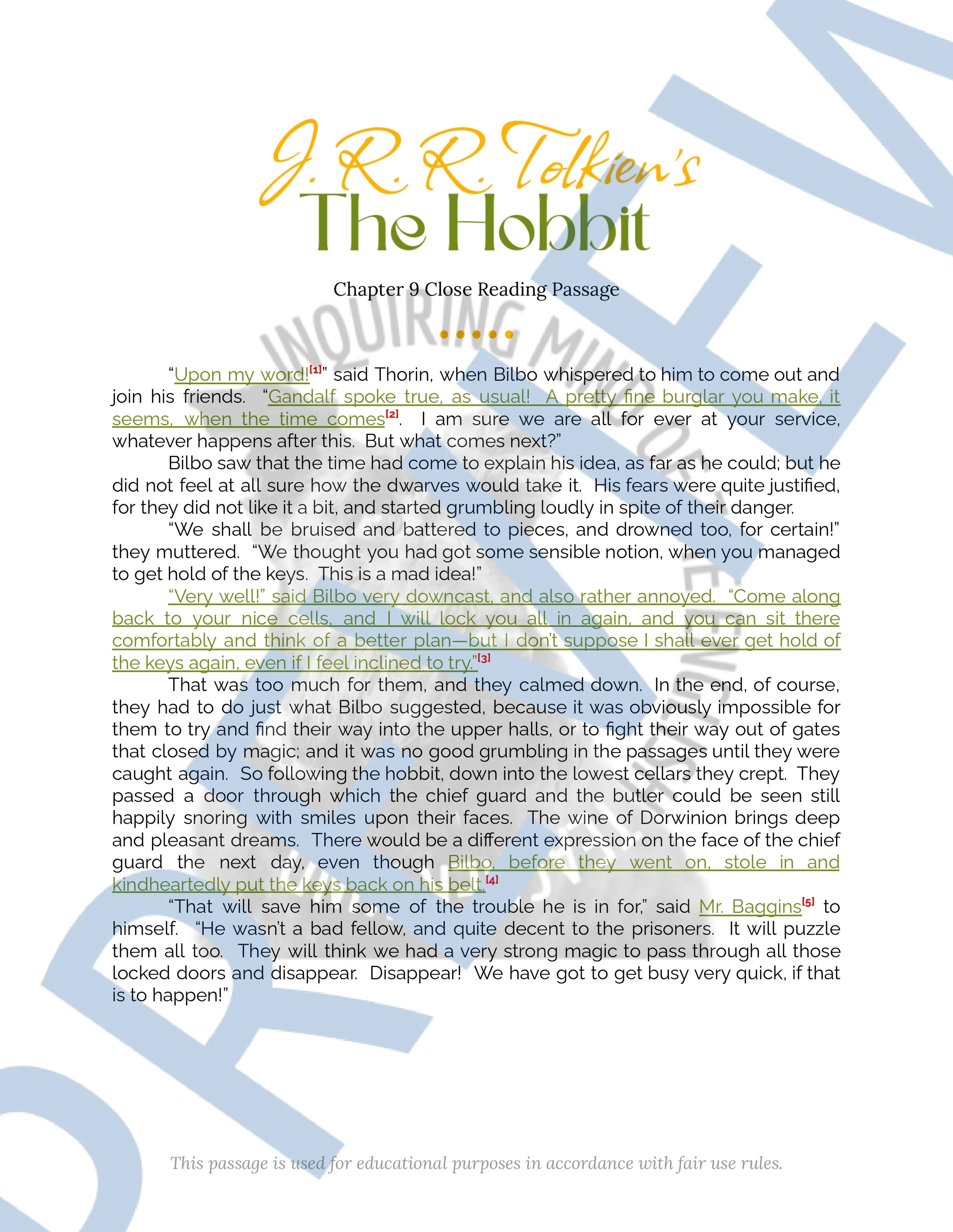 The Hobbit Chapter 9 Close Reading Analysis Worksheet (4).jpg