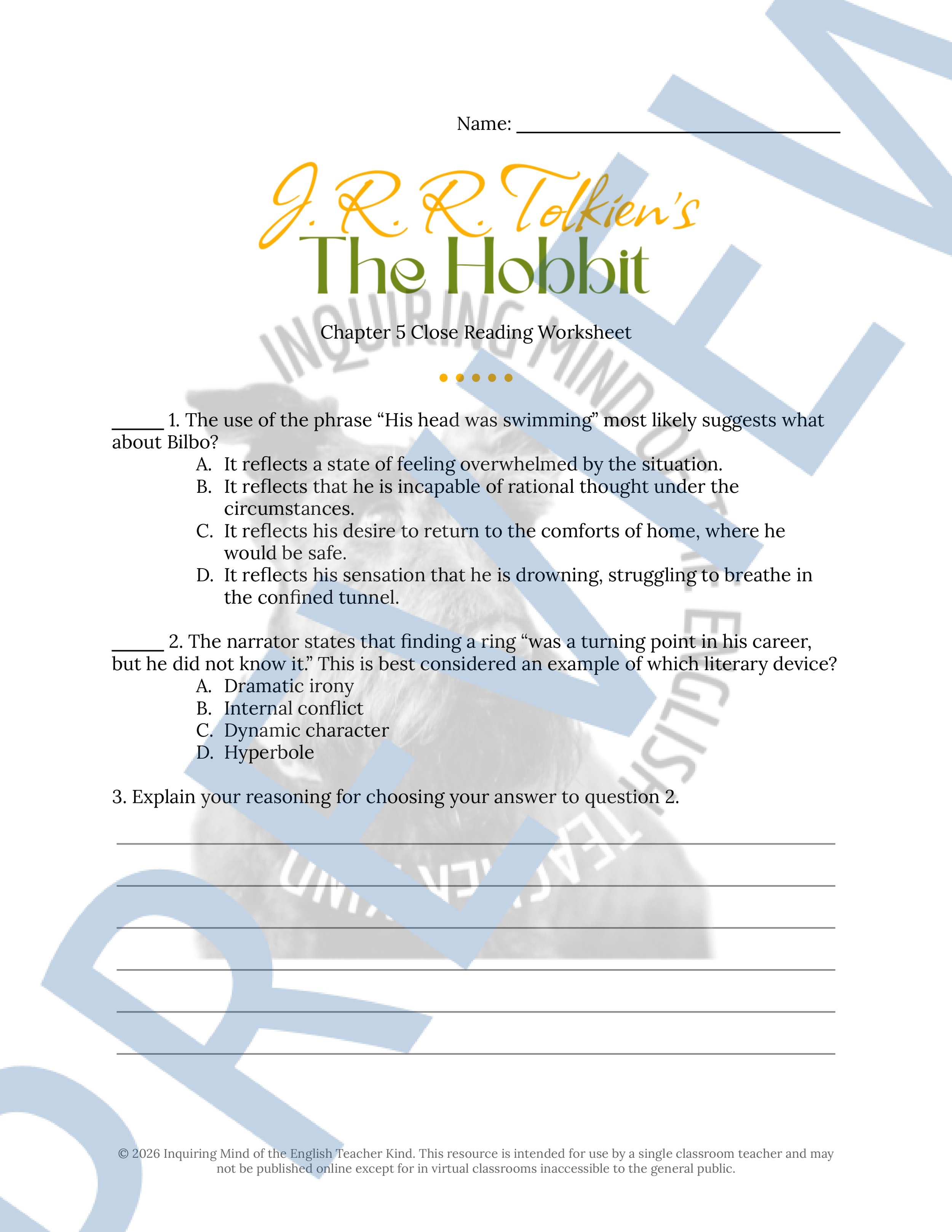 The Hobbit Chapter 5 Close Reading Analysis Worksheet (1).jpg