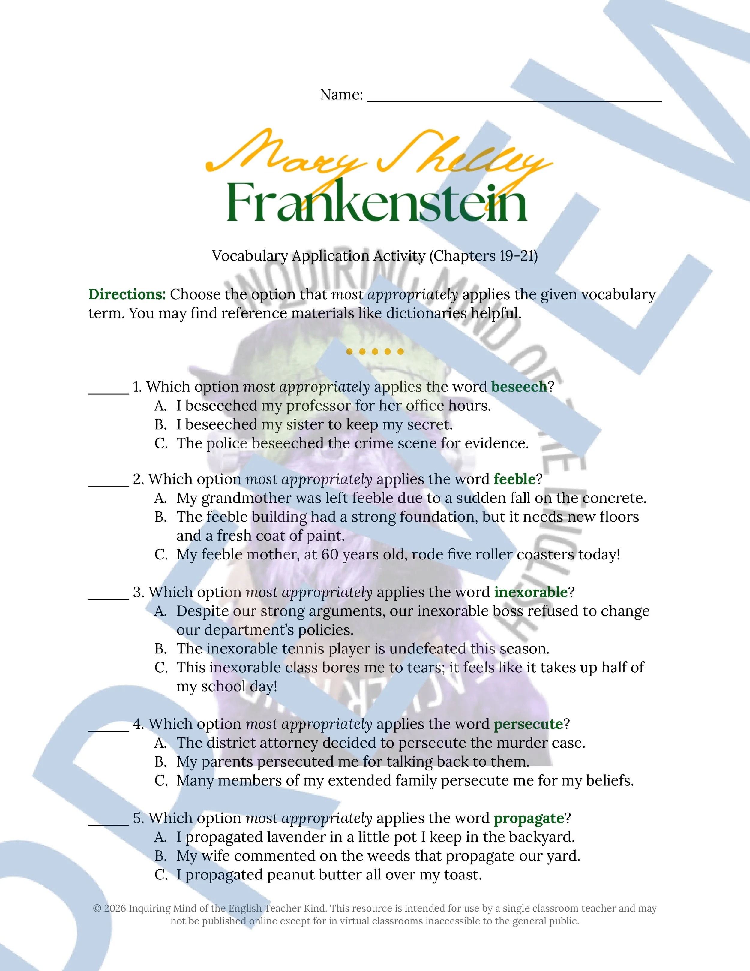 Frankenstein Chapters 19, 20, and 21 Vocabulary Activities (1).jpg