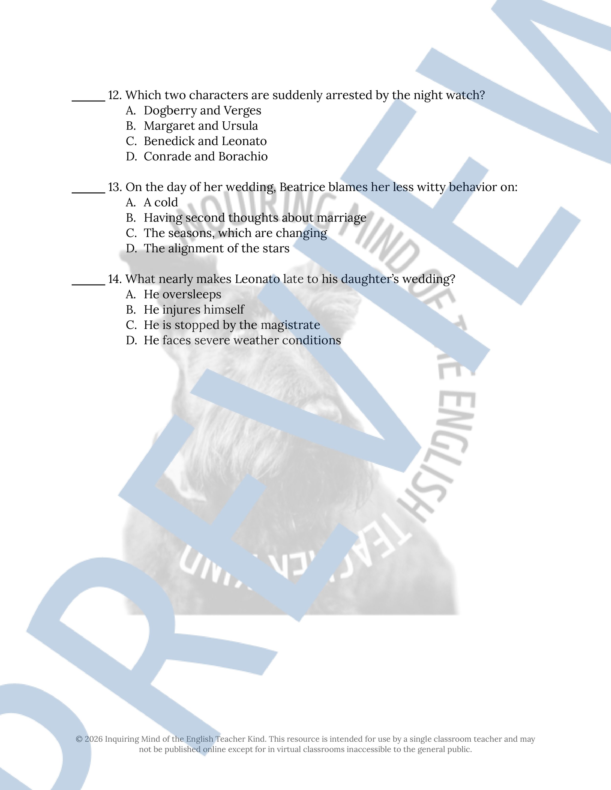 Much Ado About Nothing Act 3 Quiz and Answer Key (3).jpg