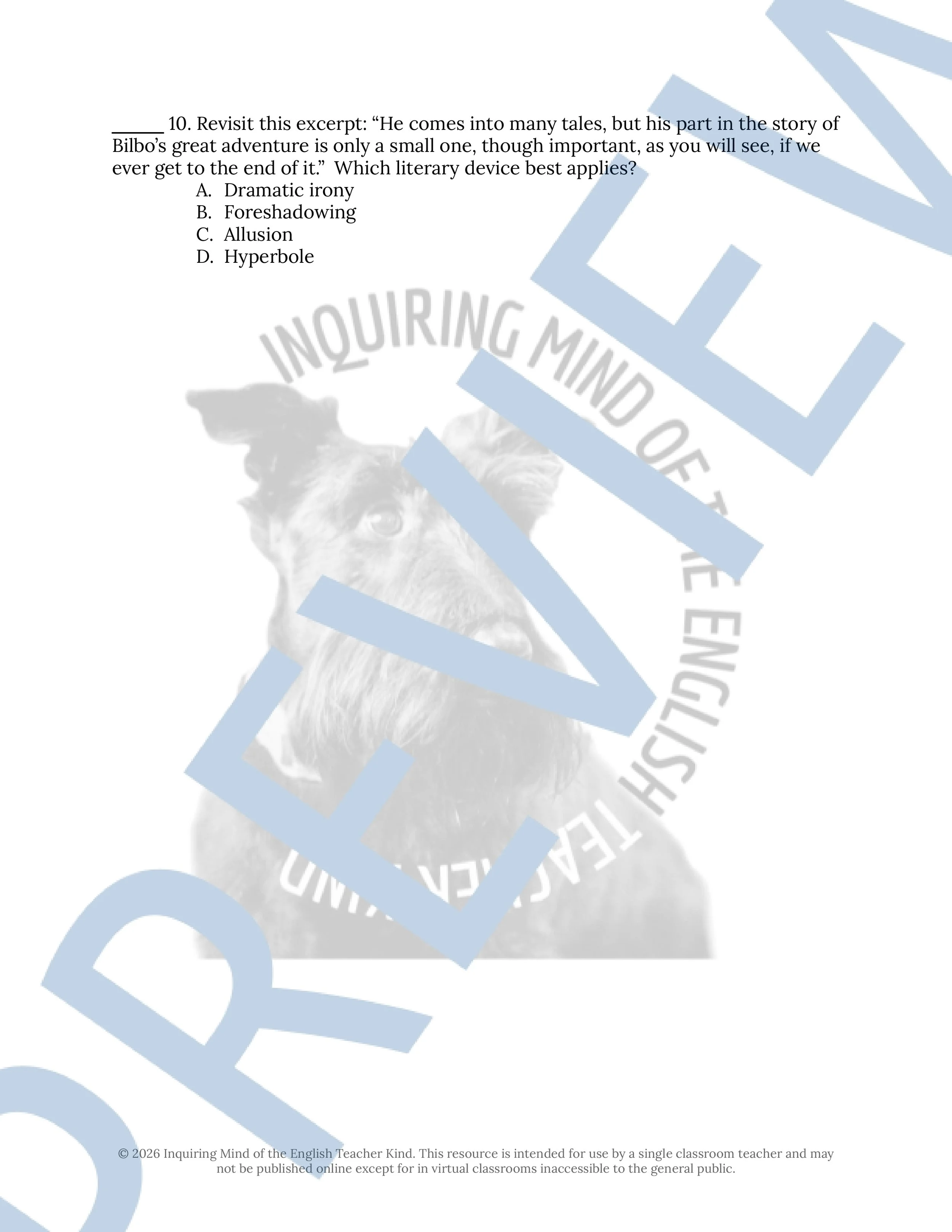 The Hobbit Chapter 3 Close Reading Analysis Worksheet (4).jpg