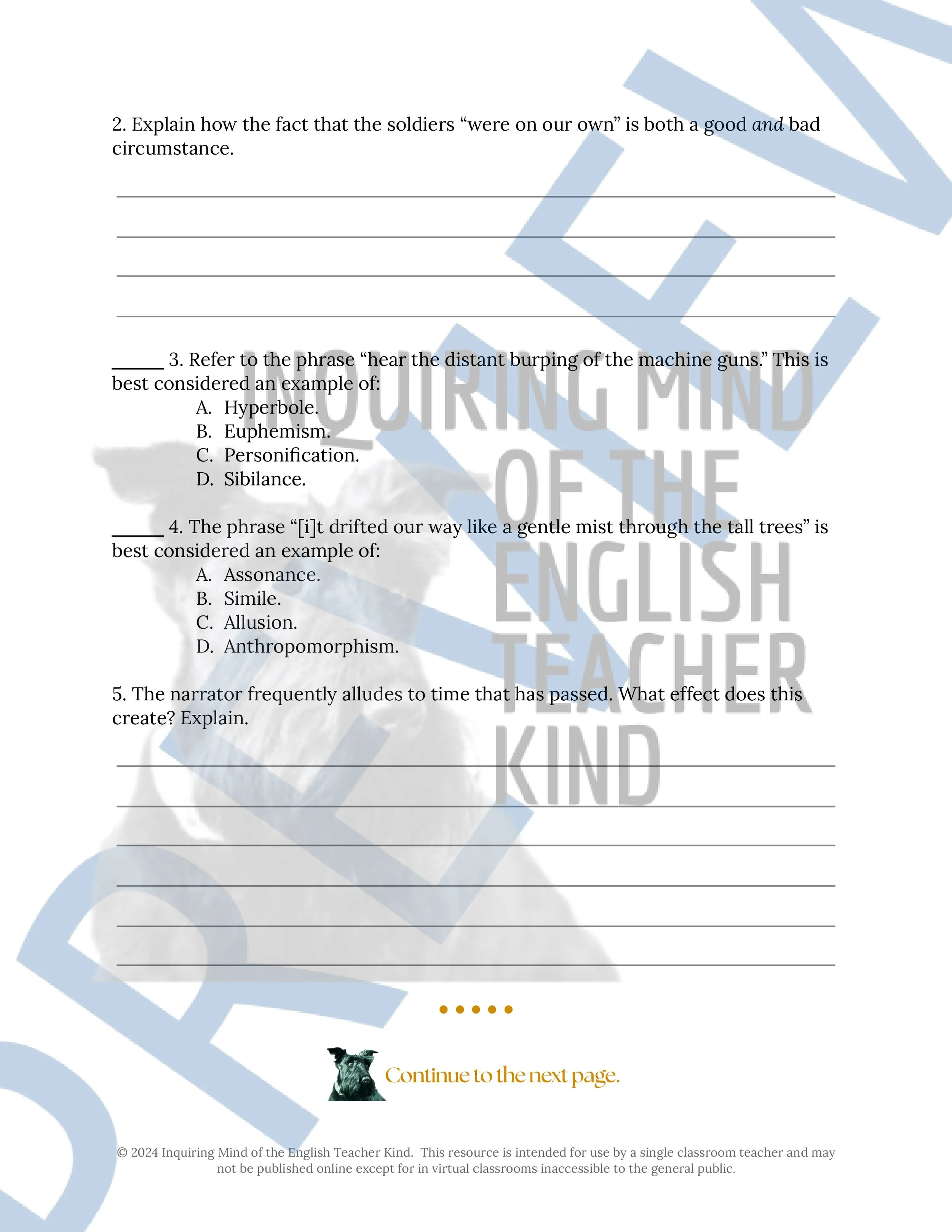Fallen Angels by Walter Dean Myers Close Reading Analysis Worksheets Bundle for High School English Language Arts from Inquiring Mind of the English Teacher Kind