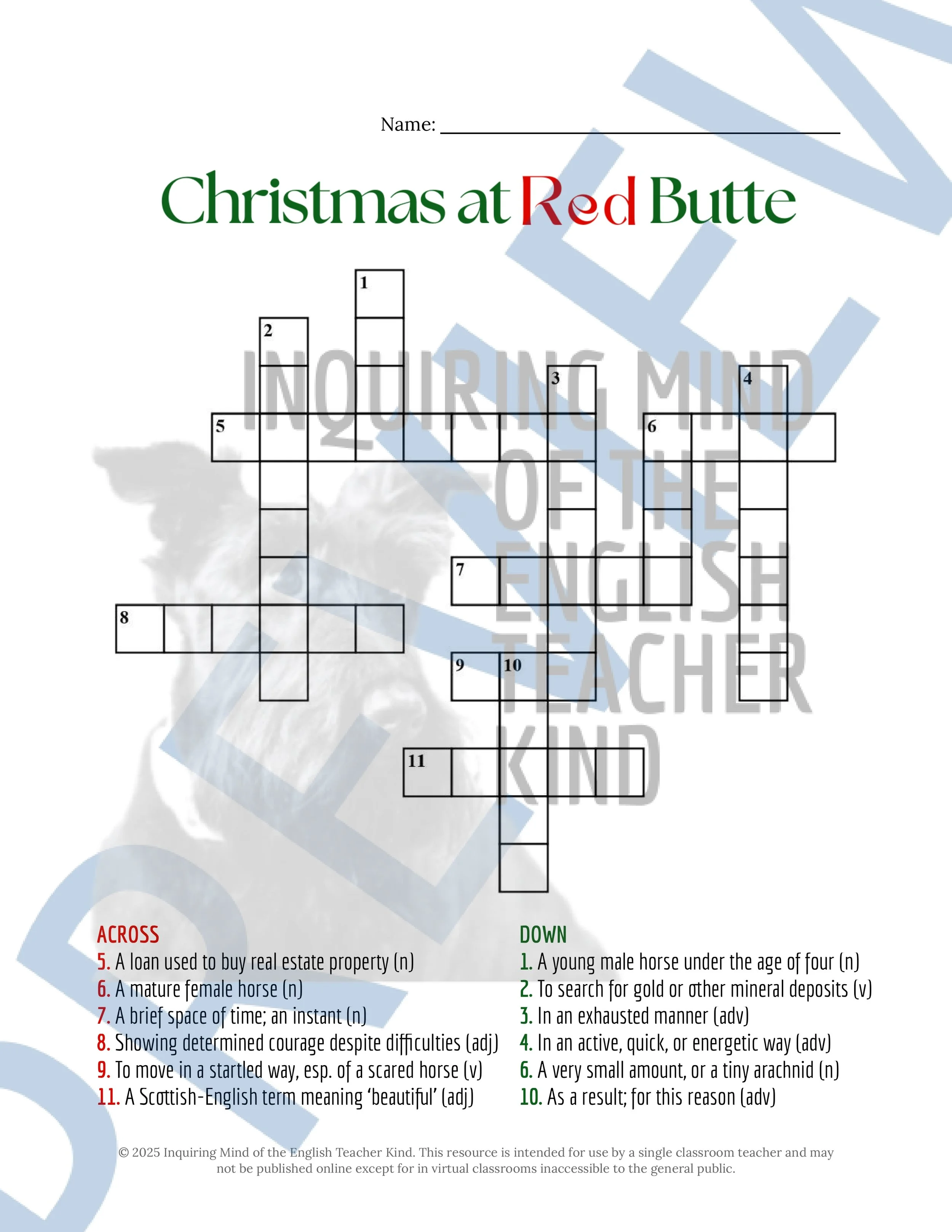 Christmas at Red Butte by Lucy Maud Montgomery Vocabulary Activities (3).jpg