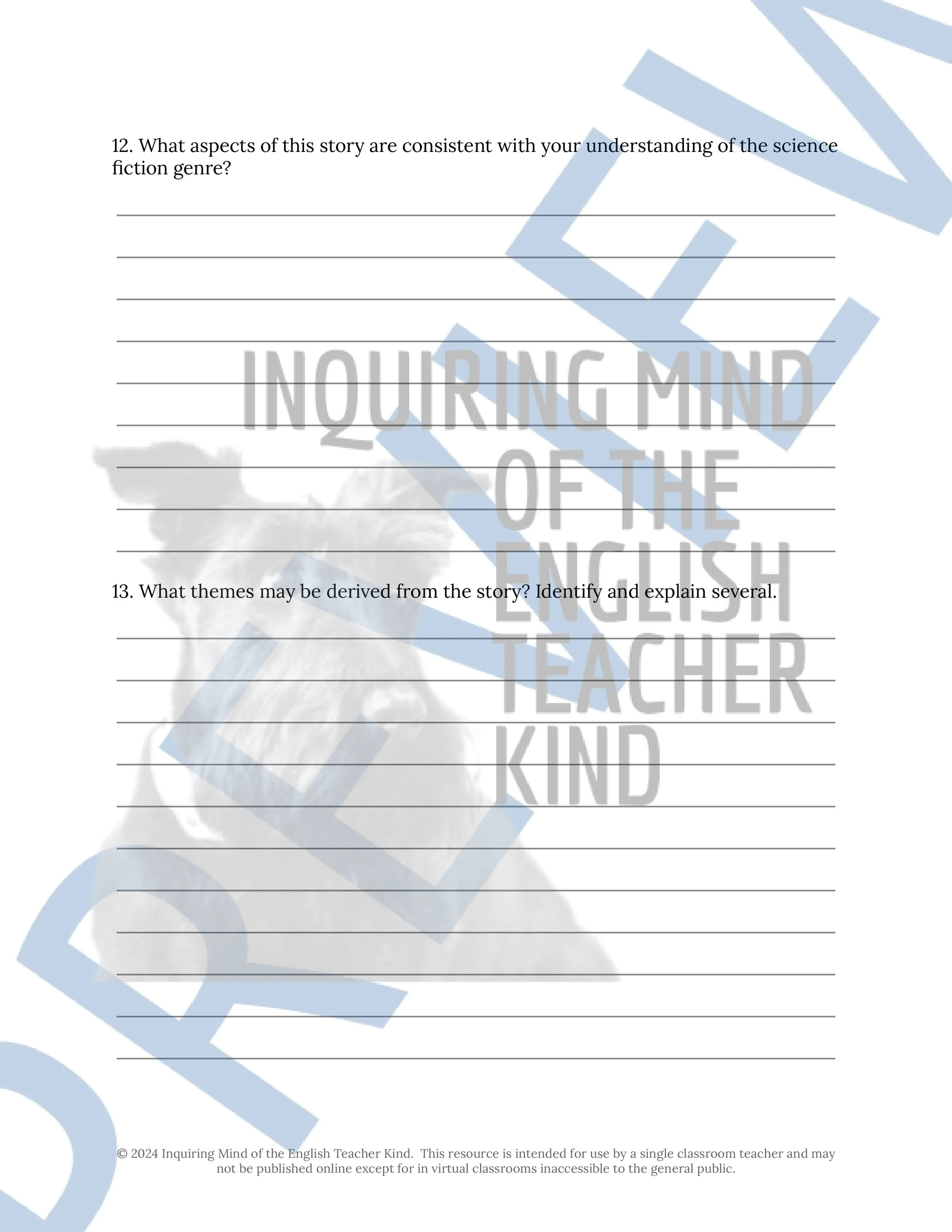 "The Star Beast" by Nicholas Stuart Gray Quiz, Close Reading Analysis Worksheet, Vocabulary Games, and Answer Keys for High School from Inquiring Mind of the English Teacher Kind