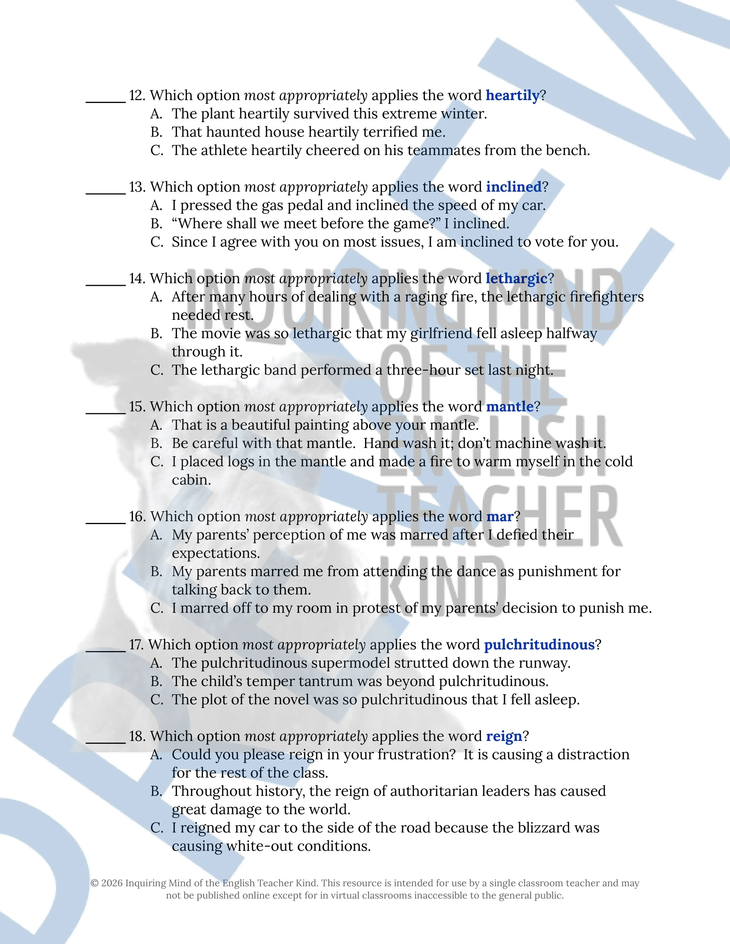 Twelve Dancing Princesses Vocabulary Activities - Brothers Grimm Fairy Tale (3).jpg