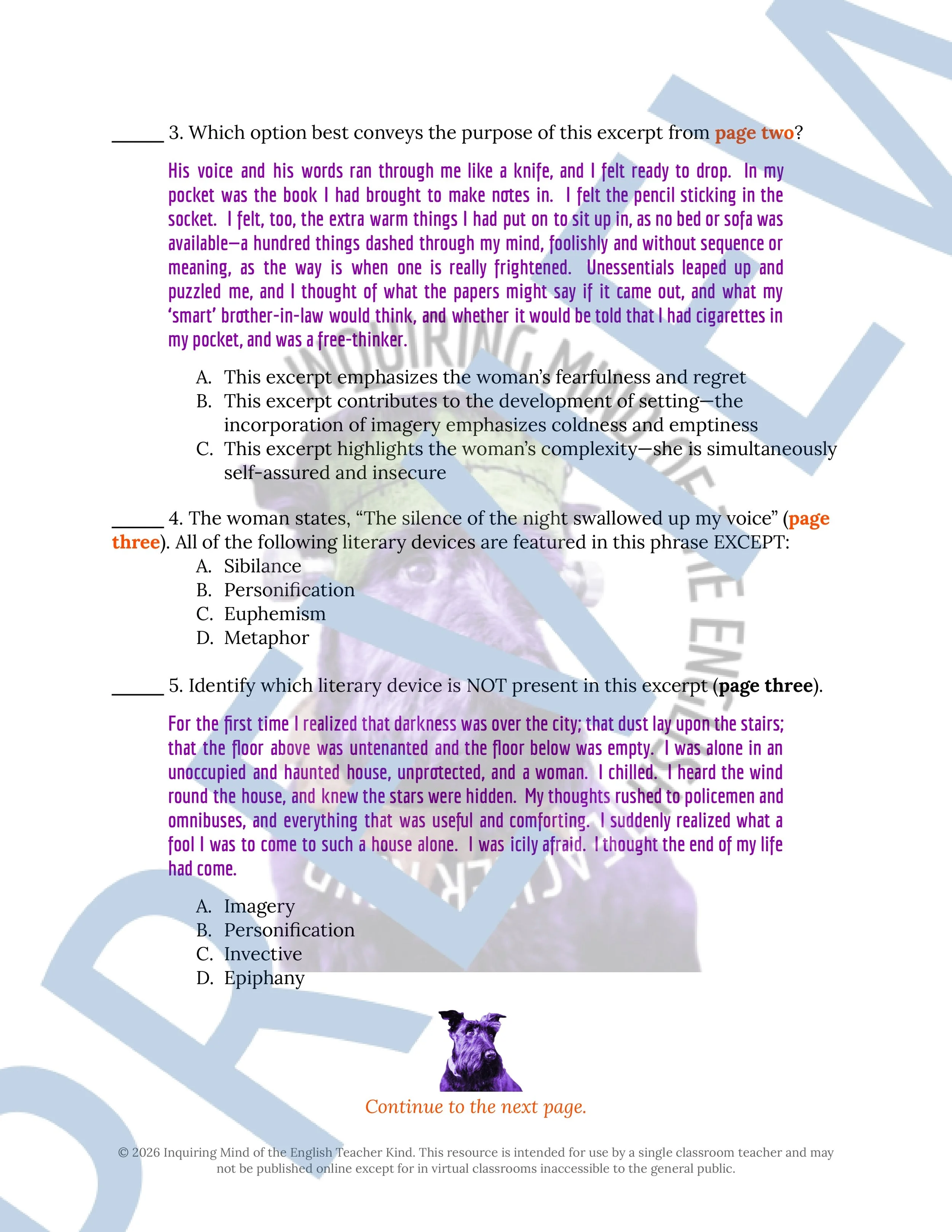 Woman's Ghost Story Close Reading Analysis Worksheet - High School English Activities  (2).jpg