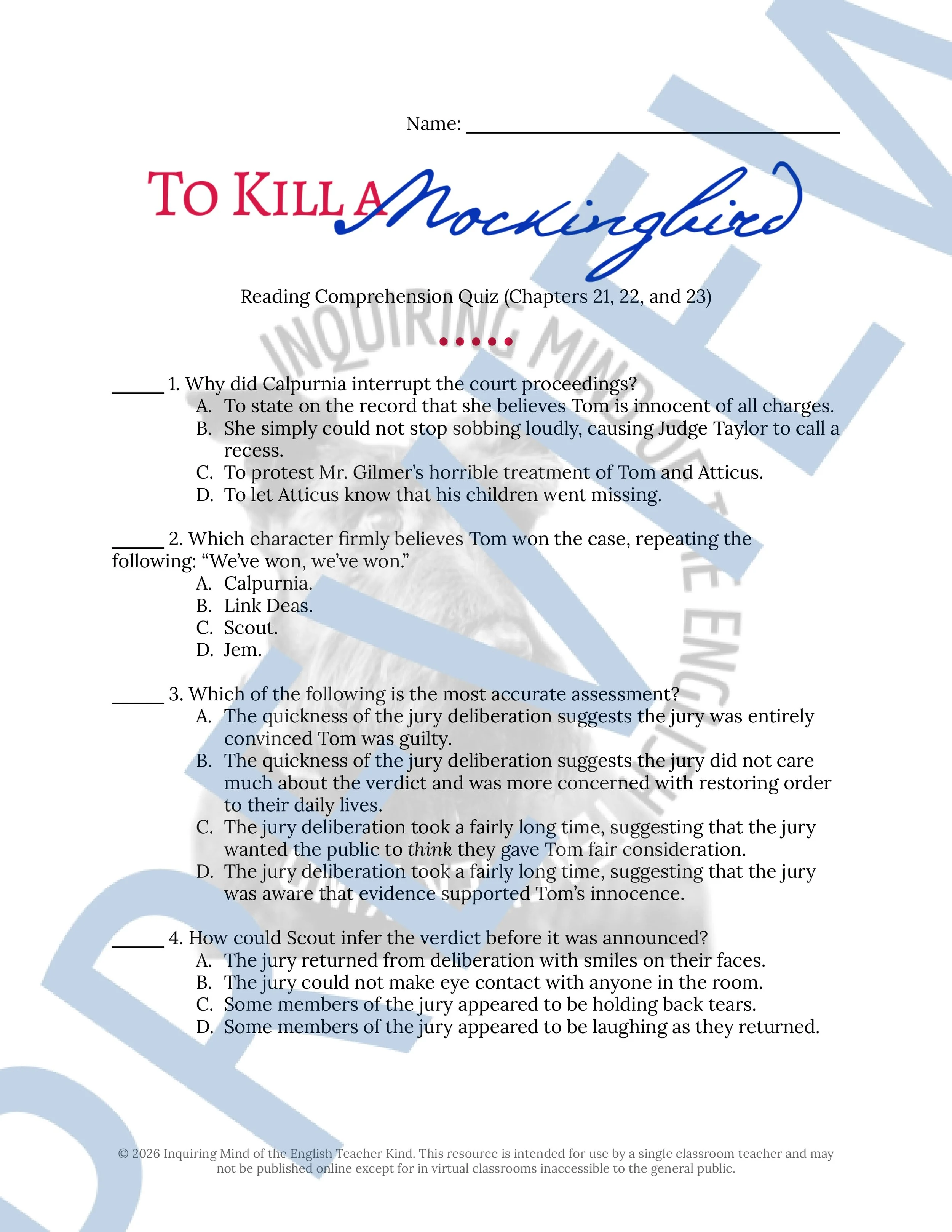 To Kill a Mockingbird Chapters 21, 22, and 23 Quiz and Answer Key (1).jpg