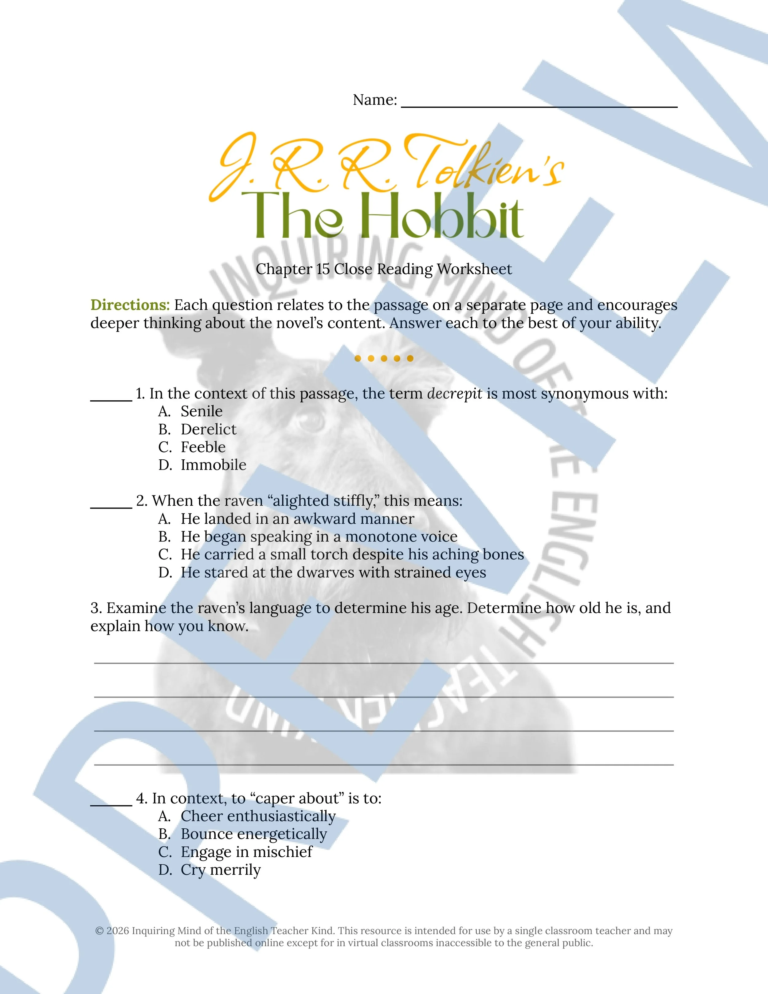The Hobbit Chapter 15 Close Reading Analysis Worksheet (1).jpg