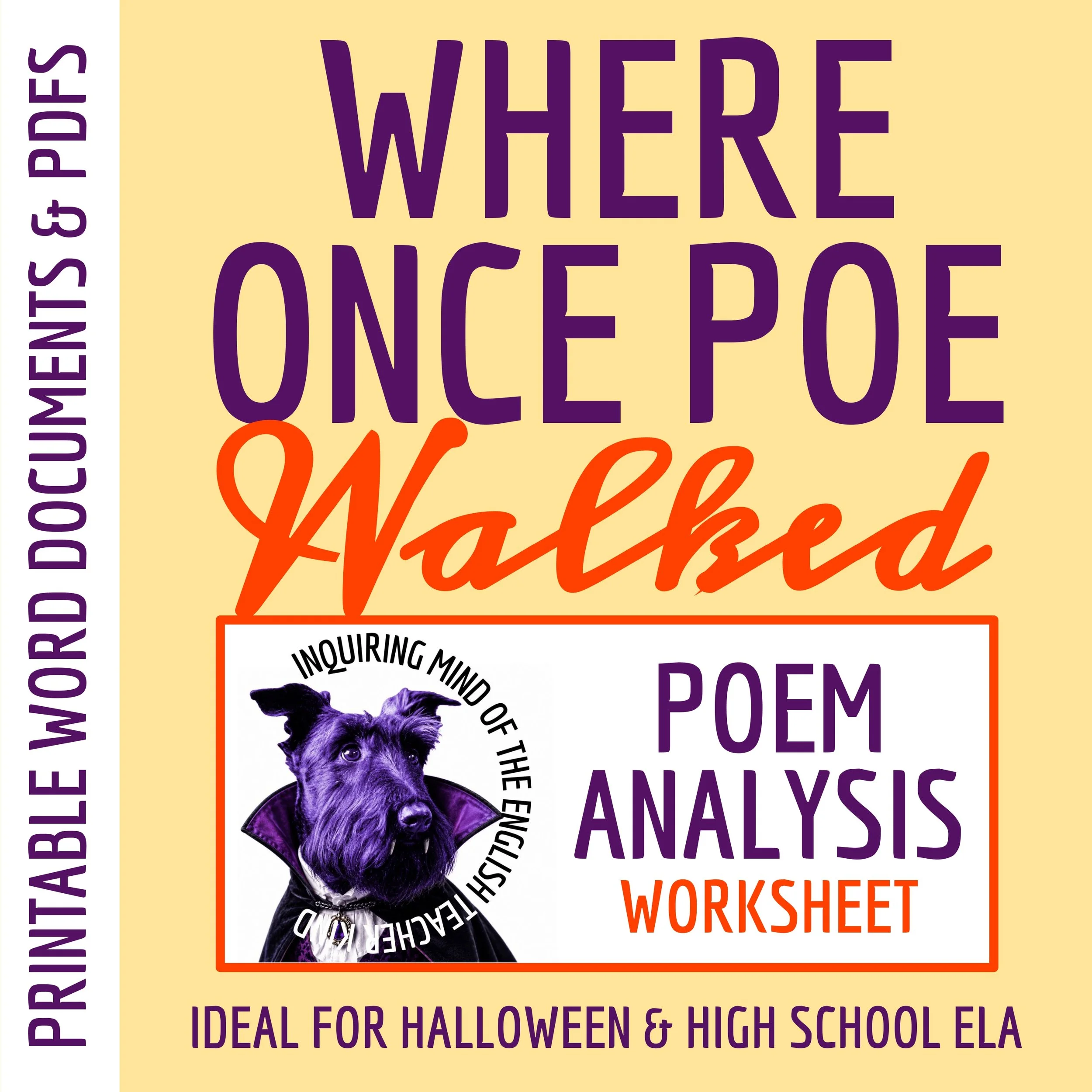 Where Once Poe Walked by H.P. Lovecraft Poetry Analysis Worksheet for High School English and the Halloween Season (9).jpg