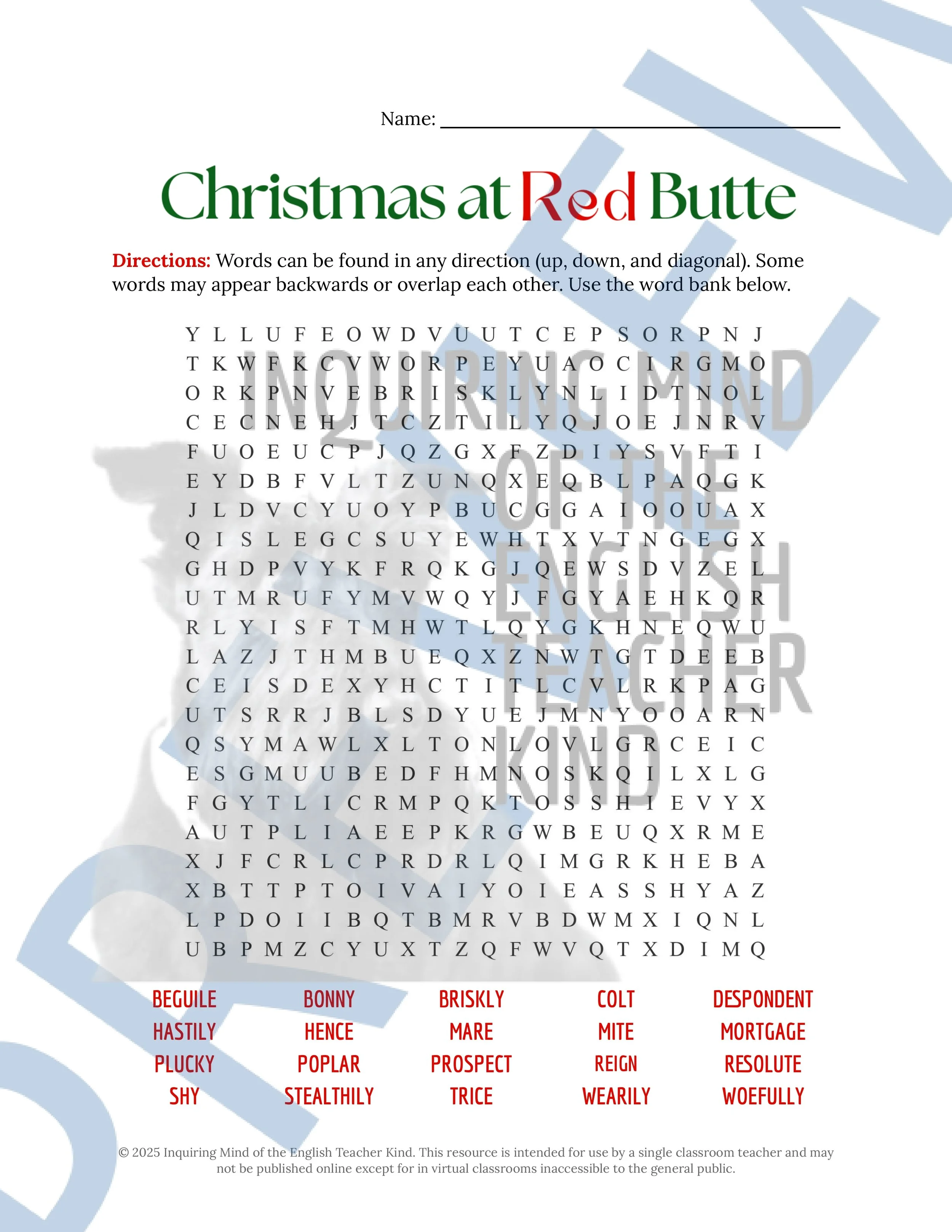 Christmas at Red Butte by Lucy Maud Montgomery Vocabulary Activities (4).jpg