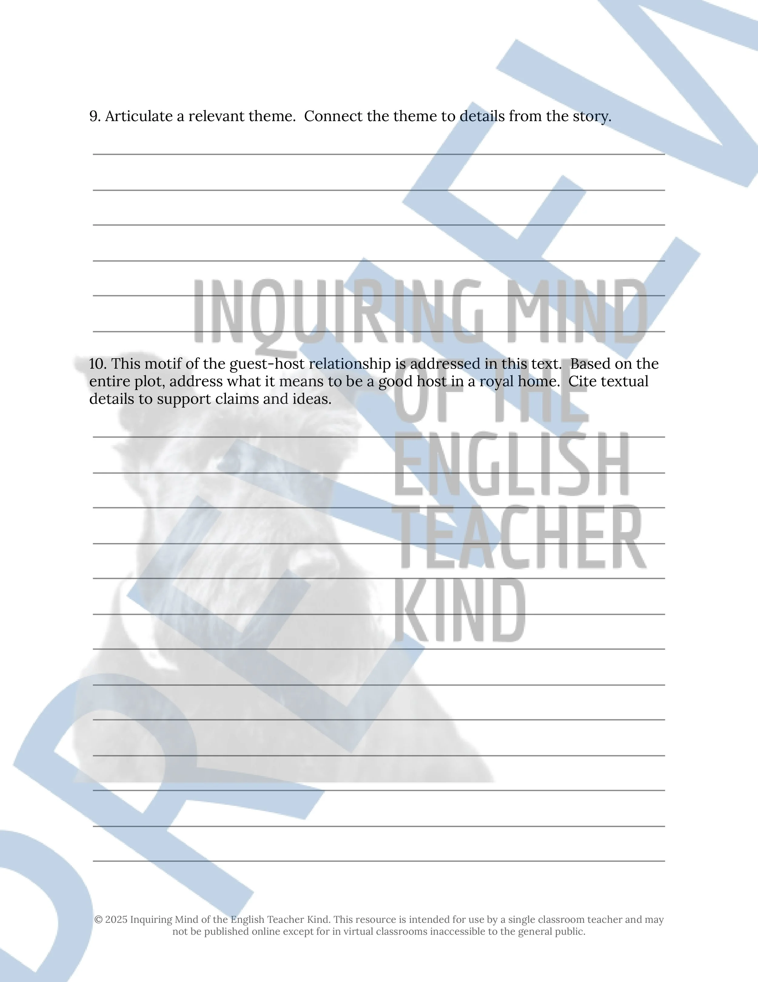 The Donkey by the Brothers Grimm Close Reading Analysis Worksheet (3).jpg