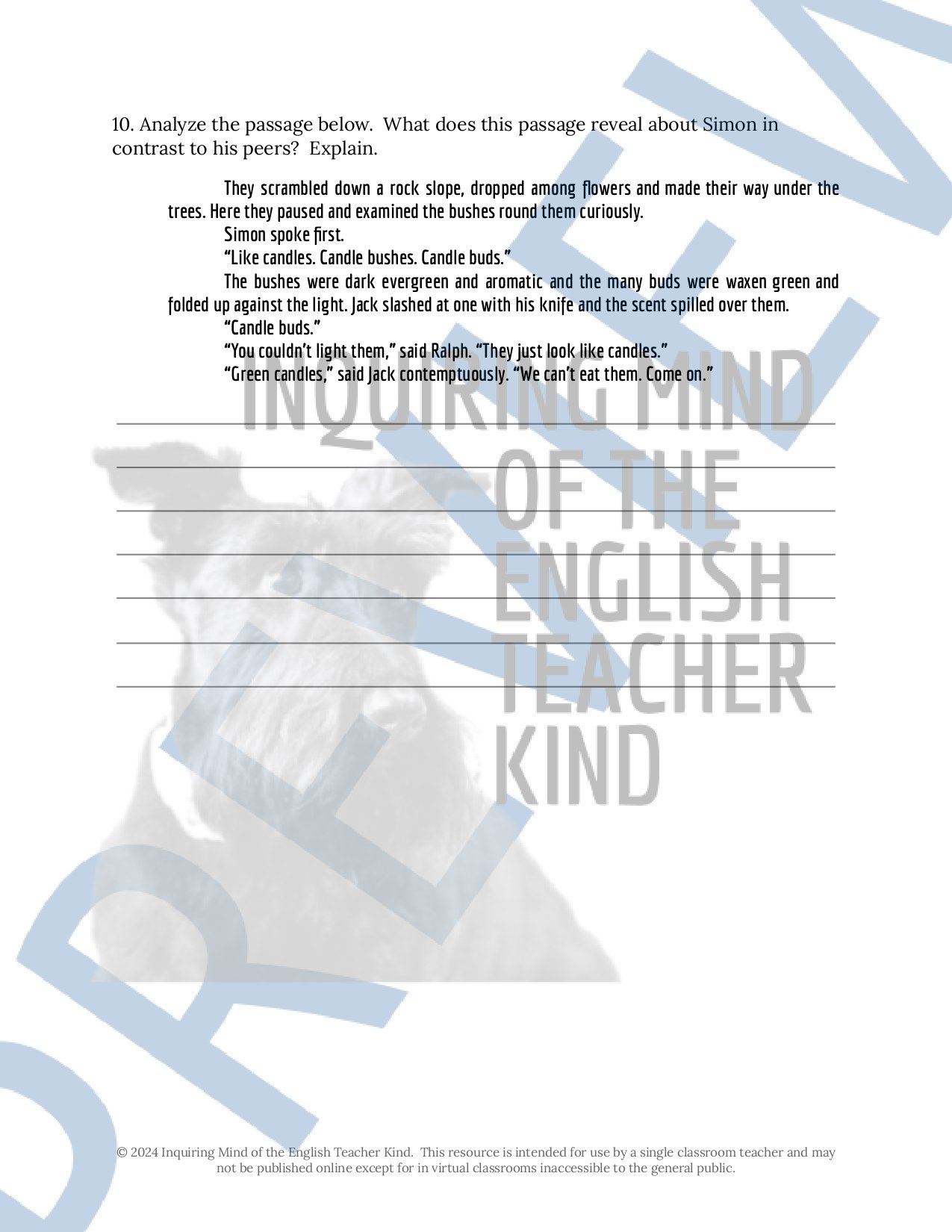 Lord of the Flies Quiz, Close Reading, Vocabulary Games, Test, and Answer Keys Bundle