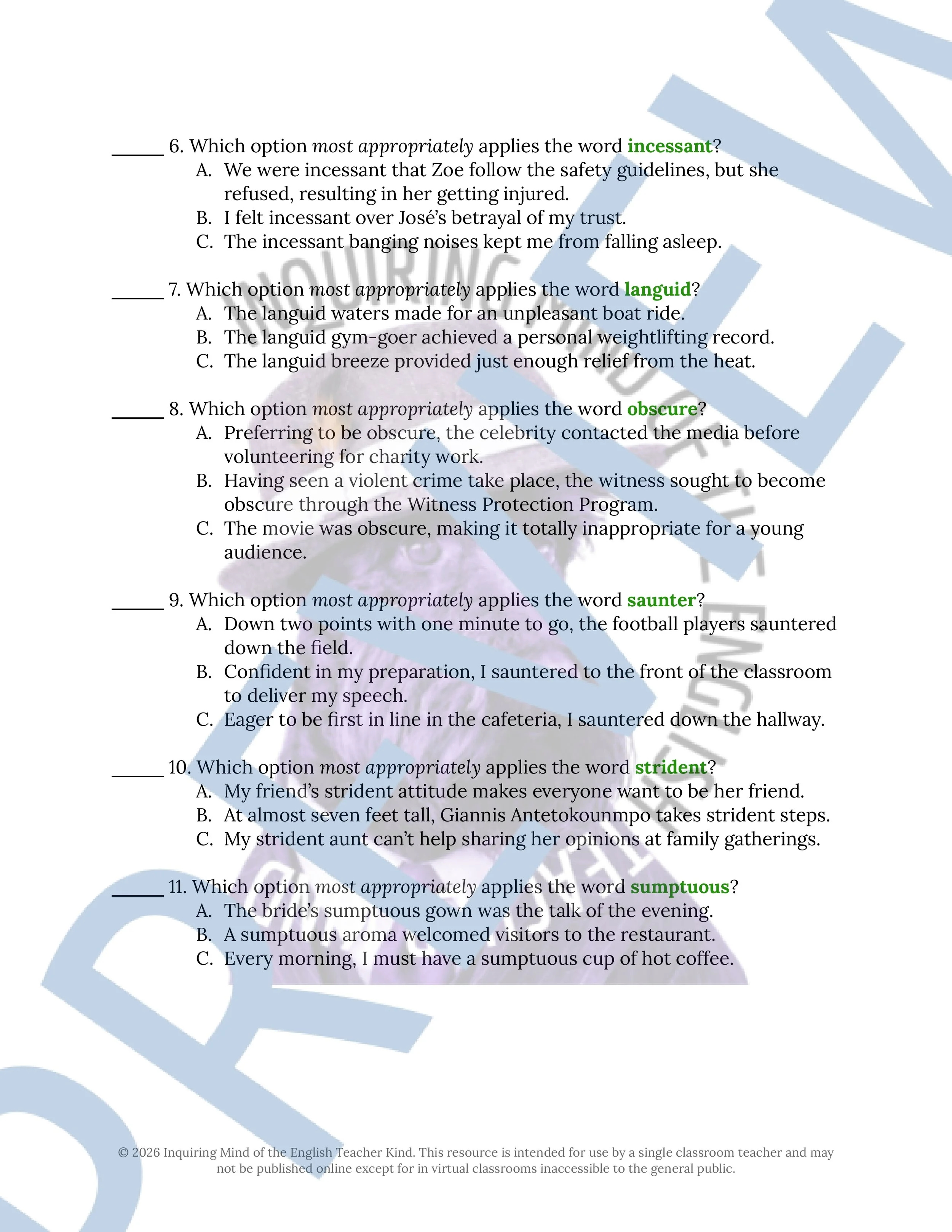 The Great Gatsby Chapter 2 Vocabulary Activities for High School - Crossword Puzzle, Word Search, Worksheet (2).jpg