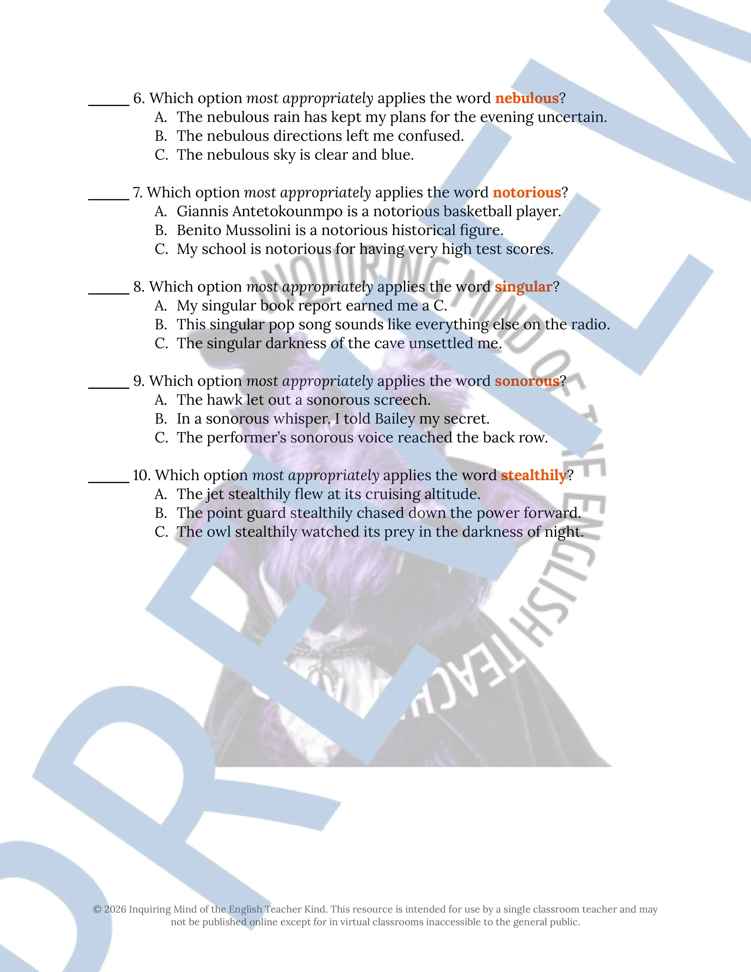 The Cats of Ulthar by H.P. Lovecraft Vocabulary Activities (2).jpg