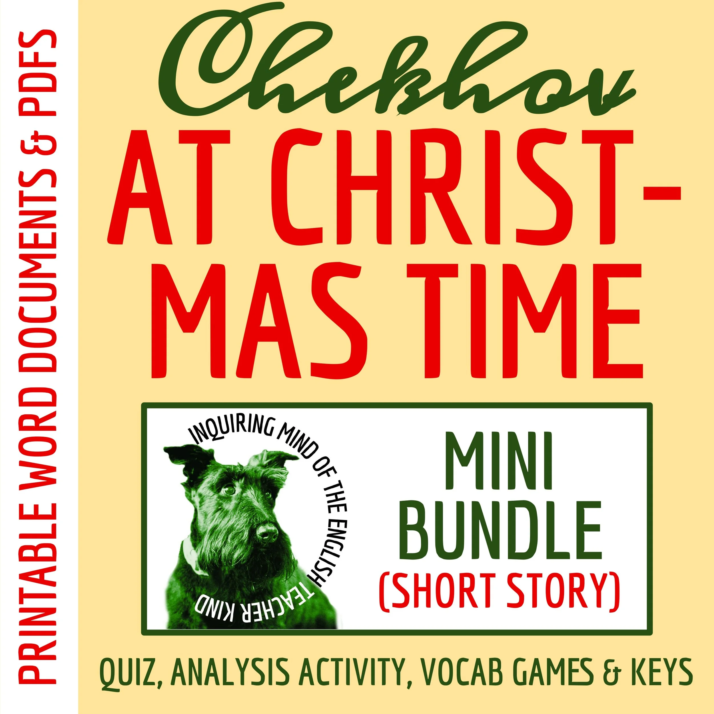 "At Christmas Time" by Anton Chekhov Quiz, Close Reading, and Vocabulary Games