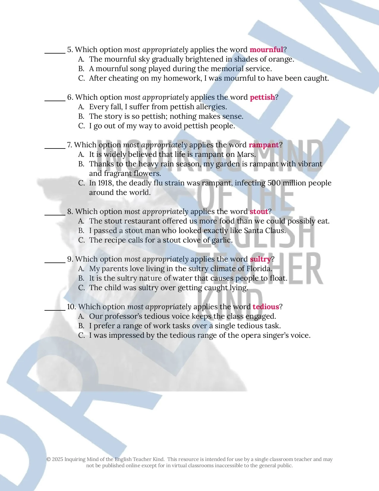 The Adventures of Huckleberry Finn by Mark Twain Vocabulary Games and Collaborative Activities for High School from Inquiring Mind of the English Teacher Kind