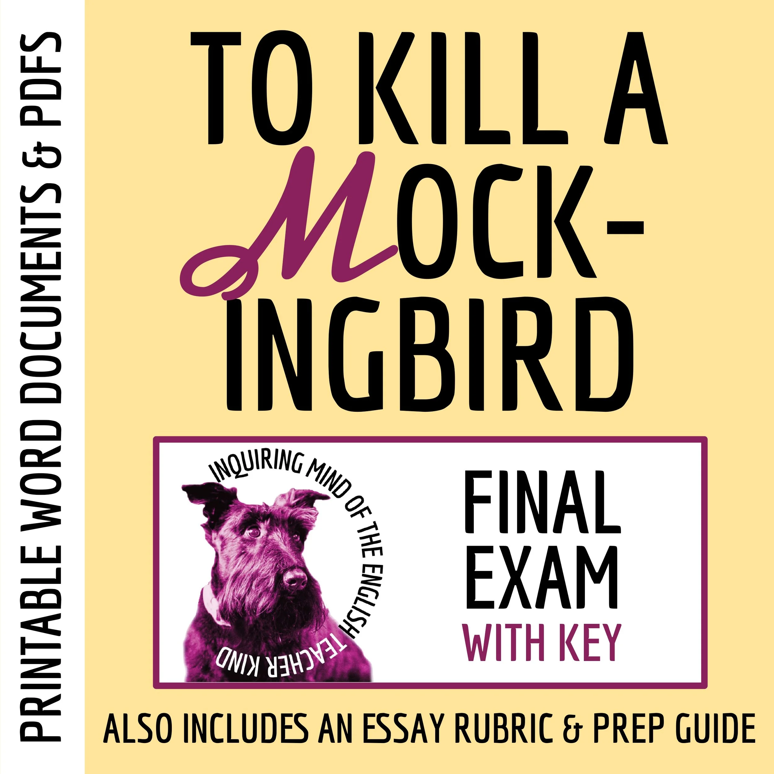To Kill a Mockingbird Test and Answer Key with Study Guide for High School