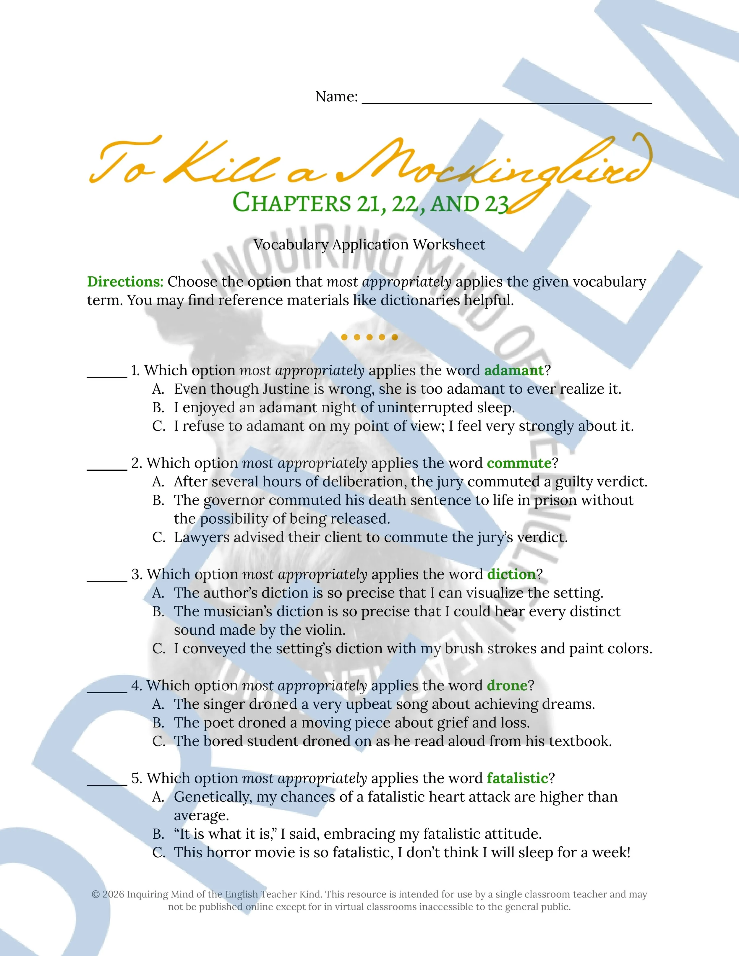 To Kill a Mockingbird Chapters 21, 22, and 23 Vocabulary Worksheet, Crossword Puzzle, and Word Search Game for High School ELA (1).jpg
